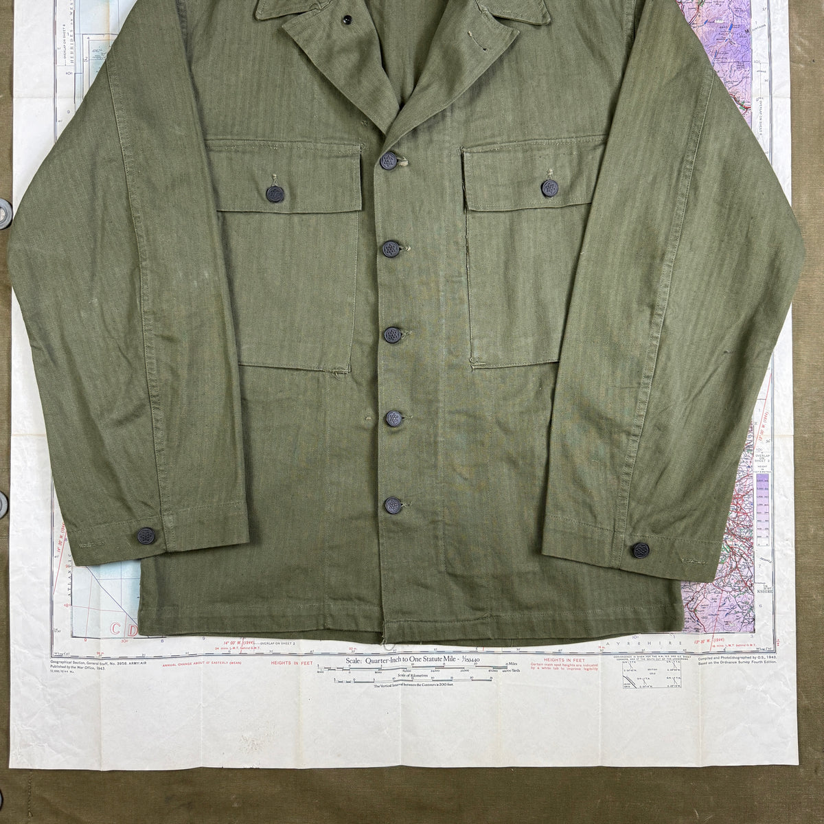 US Army WW2 HBT Fatigue Shirt - Mint Condition