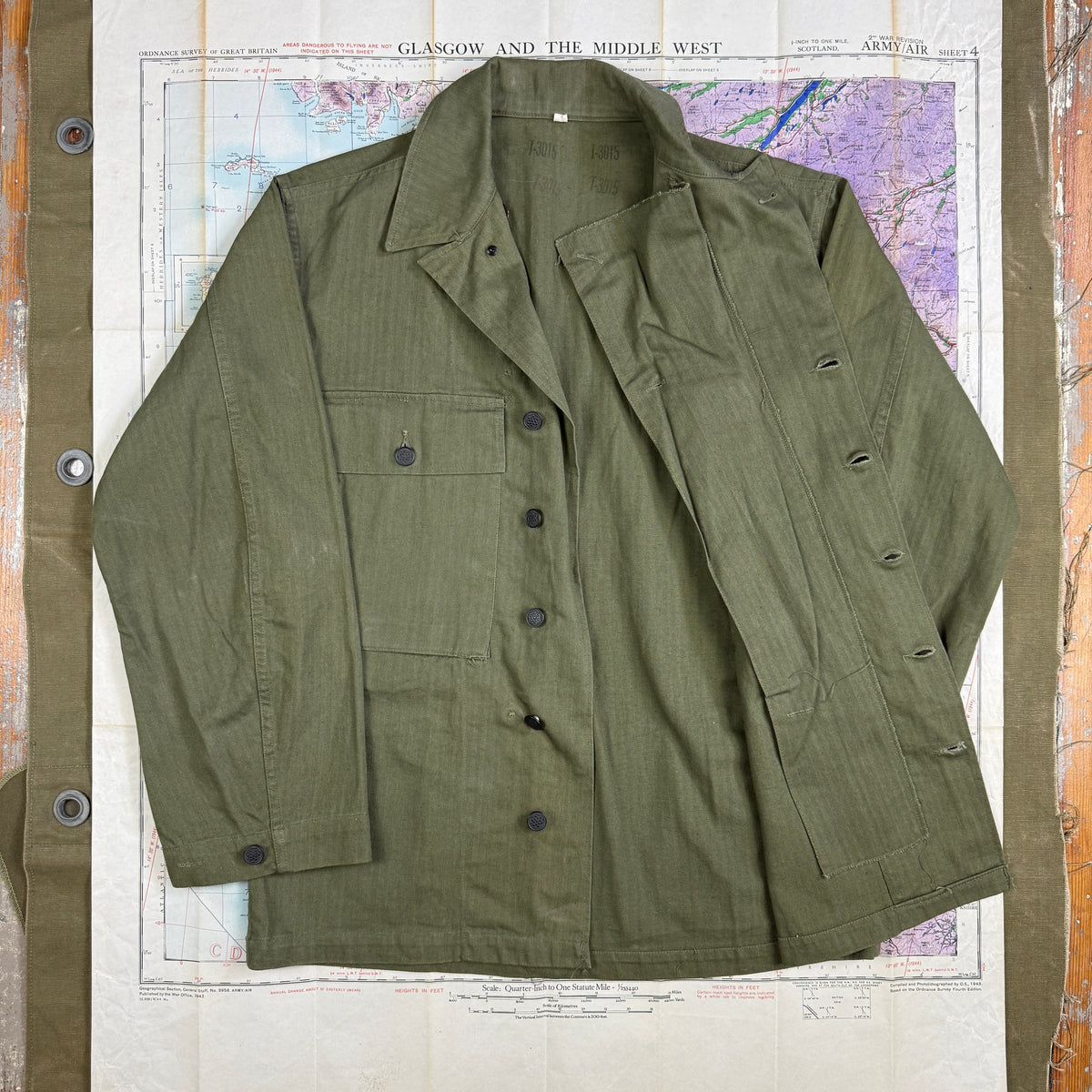 US Army WW2 HBT Fatigue Shirt - Mint Condition