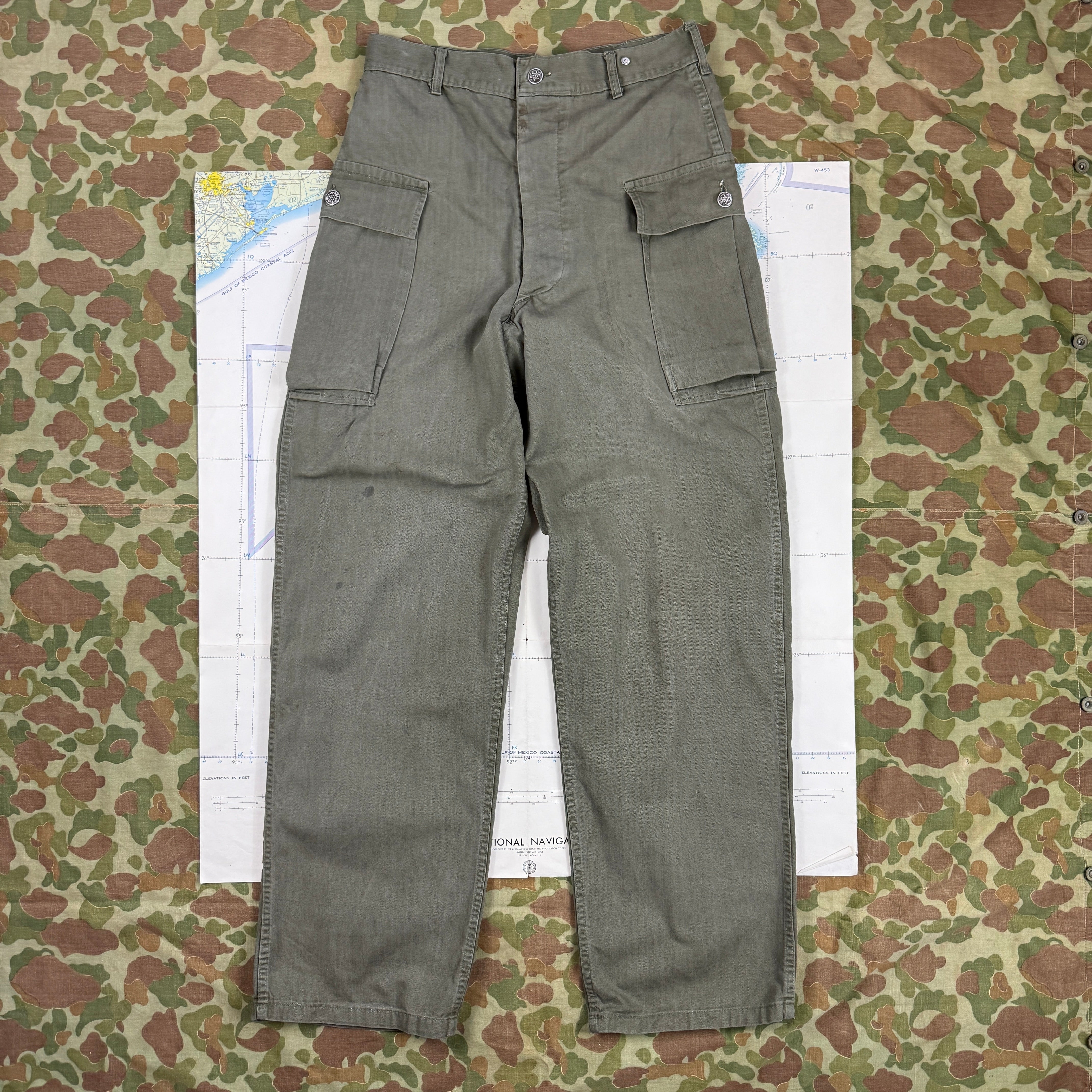 US Army WW2 P43 HBT Fatigue Pants