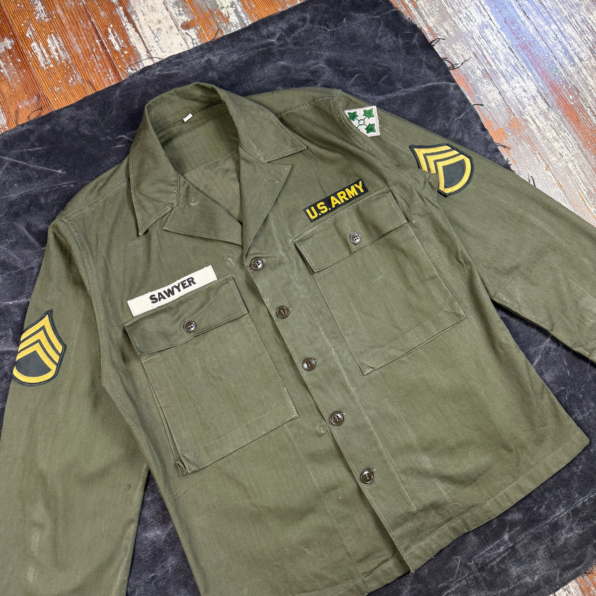 US Army WW2 HBT Fatigue Shirt - Mint Condition