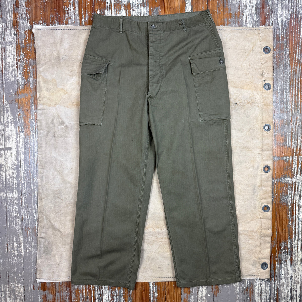US Army WW2 P43 HBT Fatigue Pants - Size 36