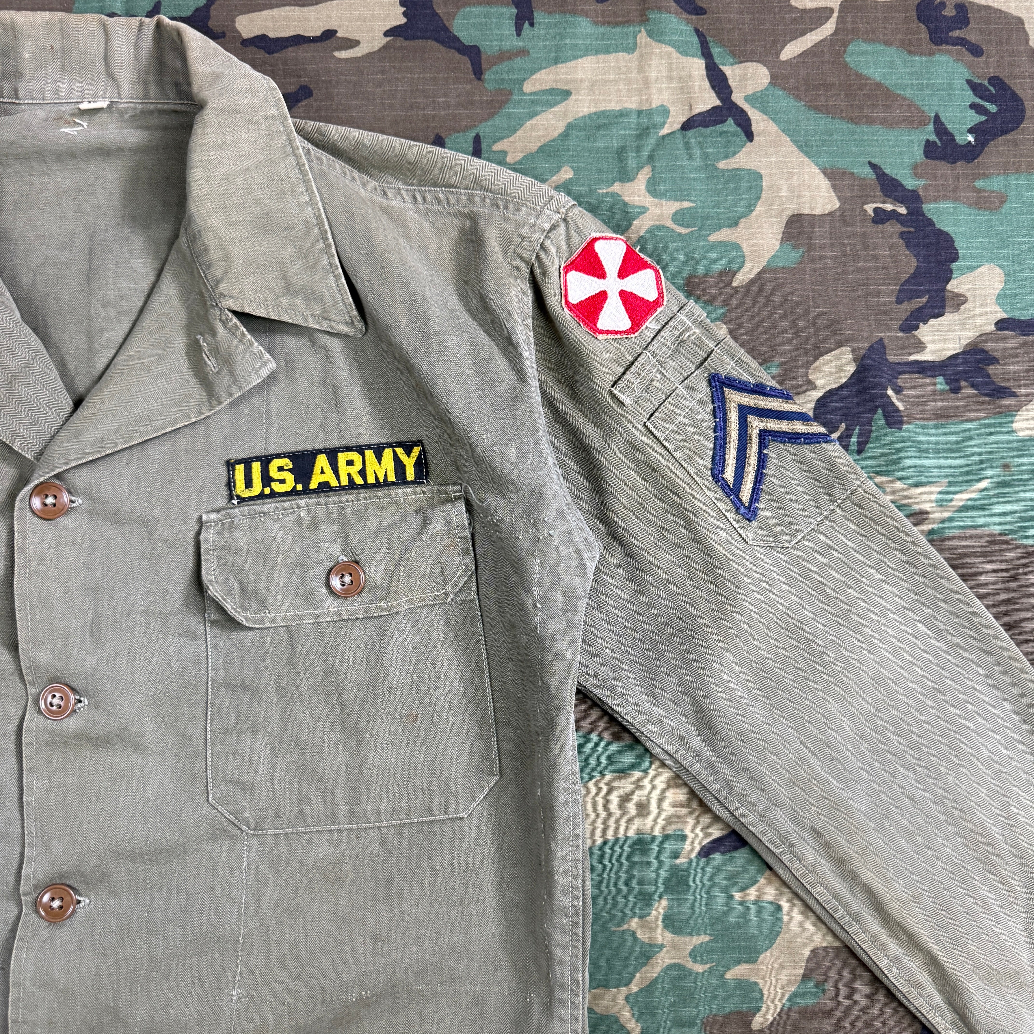 US Army Korean War HBT Shirt
