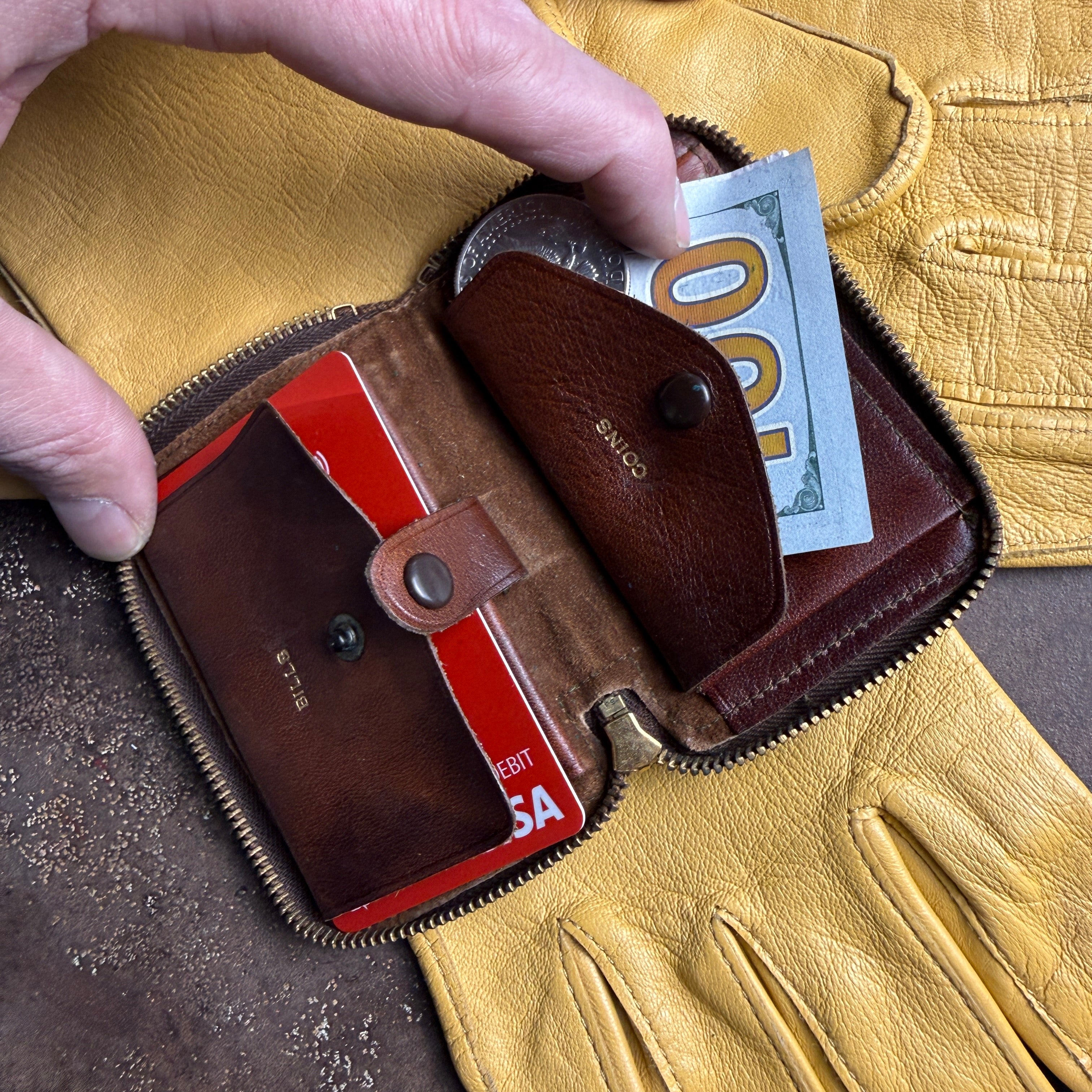 1930s/40s Heraldic Leather Wallet