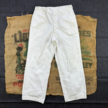 Load image into Gallery viewer, Hercules 1940s White Work Trousers - Excellent Condition
