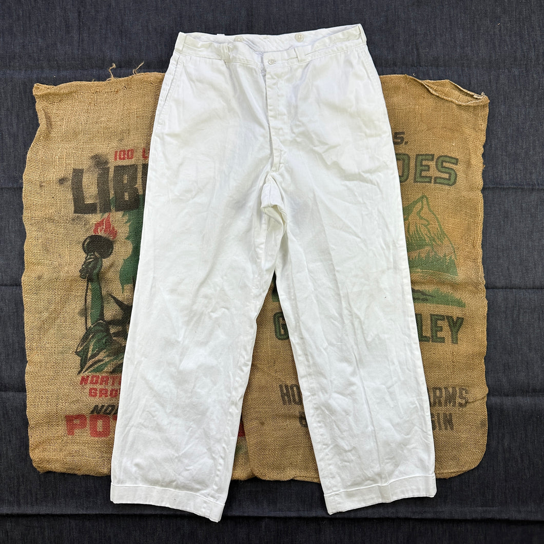 Hercules 1940s White Work Trousers - Excellent Condition