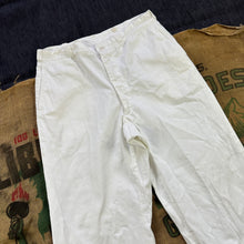 Load image into Gallery viewer, Hercules 1940s White Work Trousers - Excellent Condition
