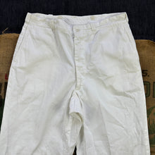 Load image into Gallery viewer, Hercules 1940s White Work Trousers - Excellent Condition
