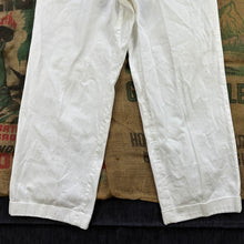 Load image into Gallery viewer, Hercules 1940s White Work Trousers - Excellent Condition
