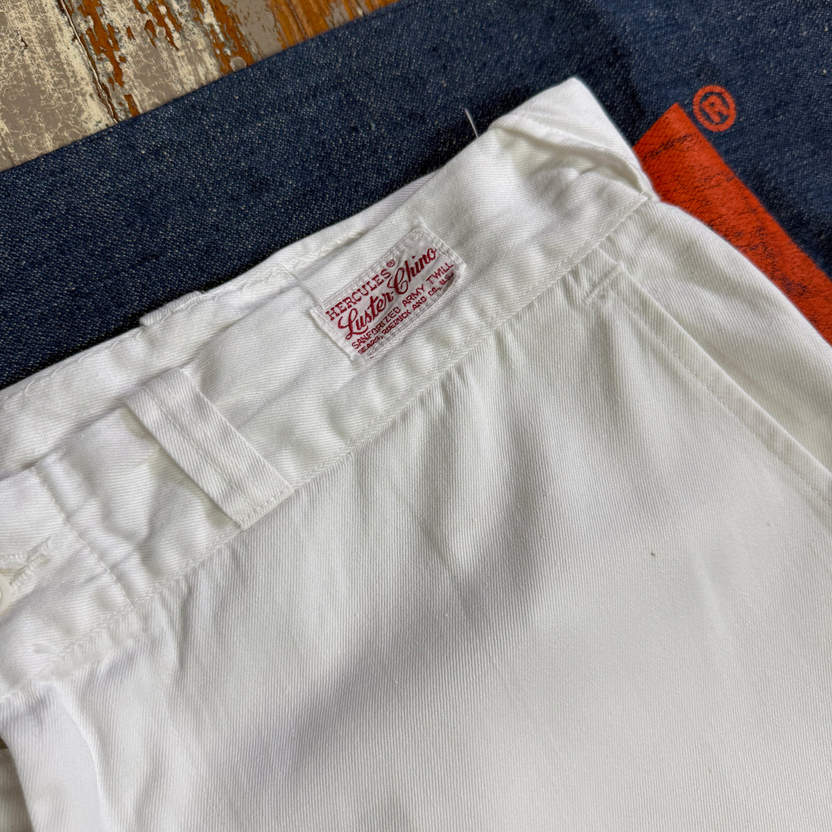 Hercules 1950s White Work Trousers - Size 34 - Excellent Condition