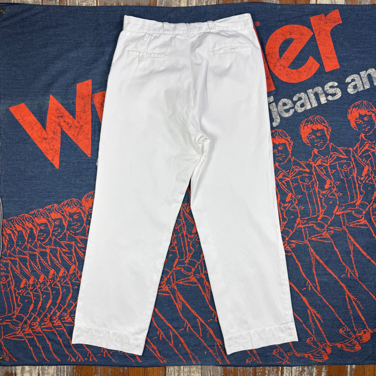 Hercules 1950s White Work Trousers - Size 34 - Excellent Condition