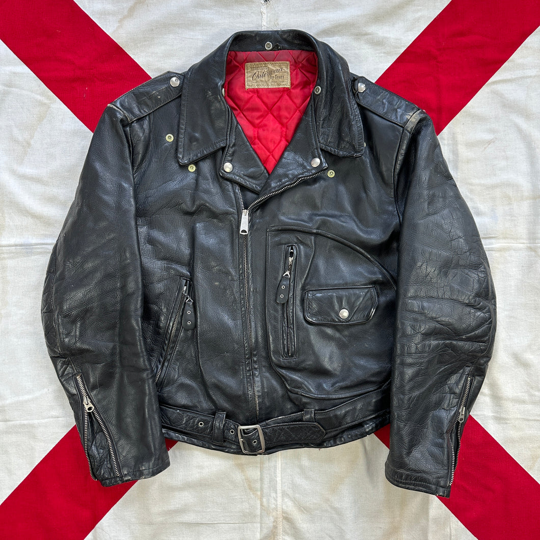 Hercules 1950s Leather D-Pocket Motorcycle Jacket - Good Condition
