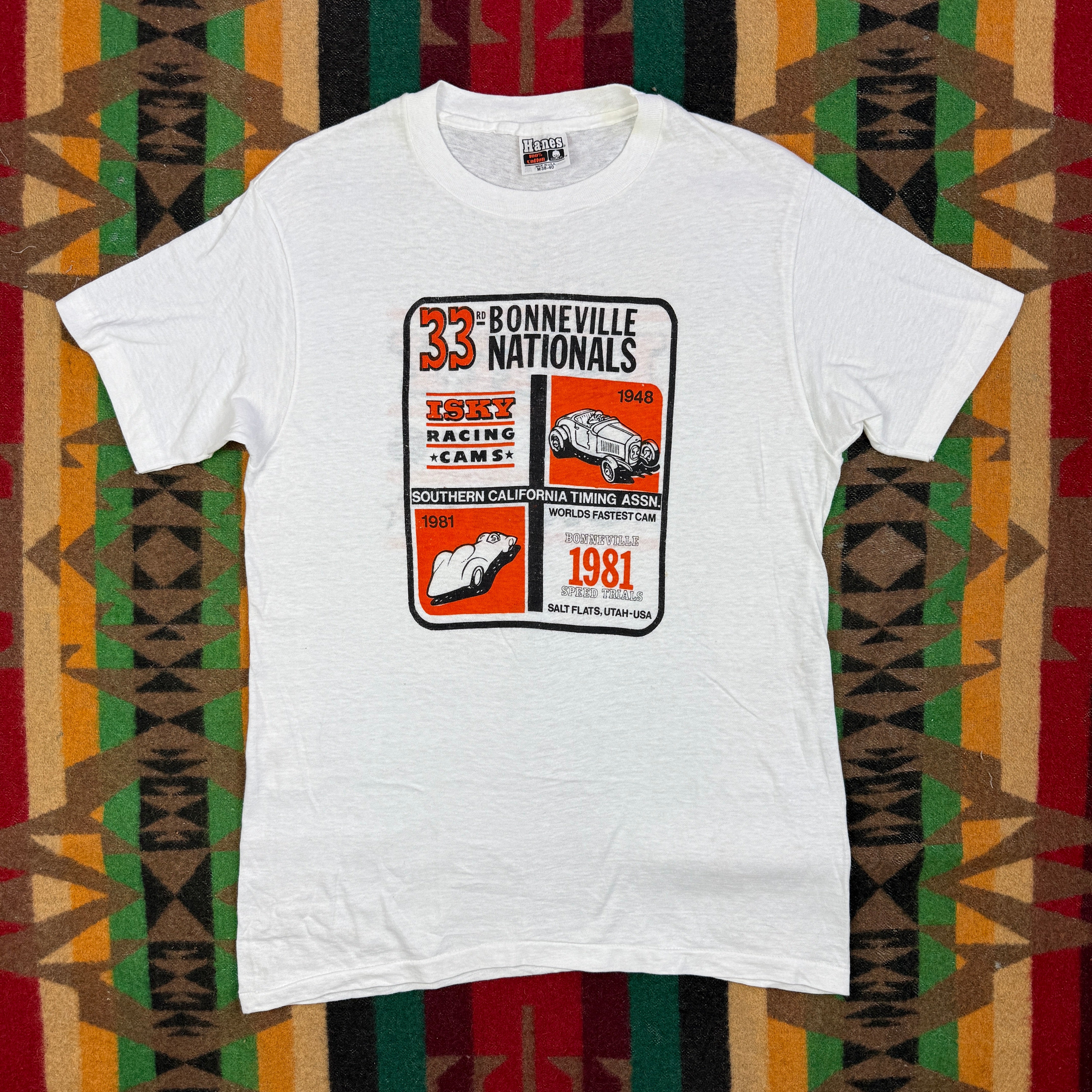 Bonneville Nationals Isky Cams 1981 T-shirt - Deadstock