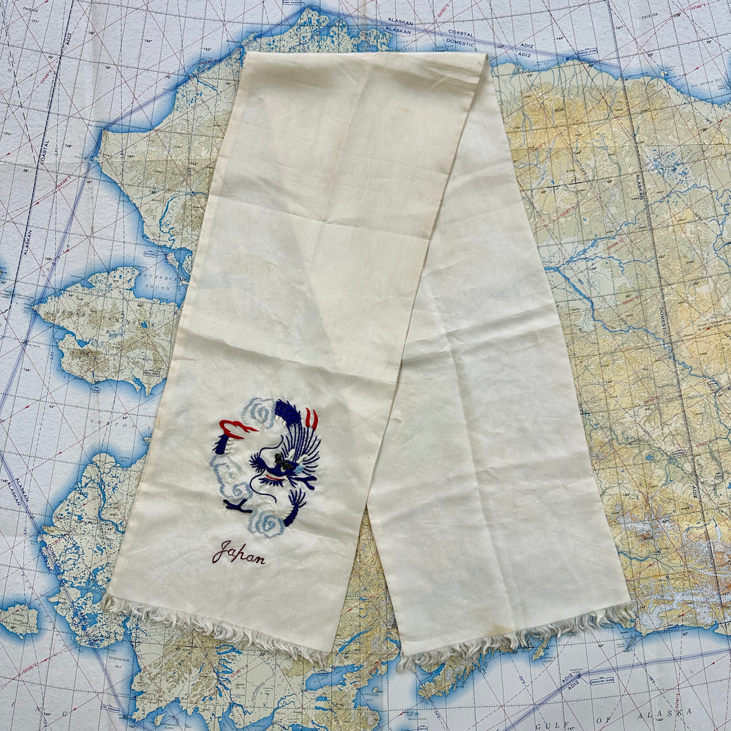 Japan 1940s/50s Silk Souvenir Scarf