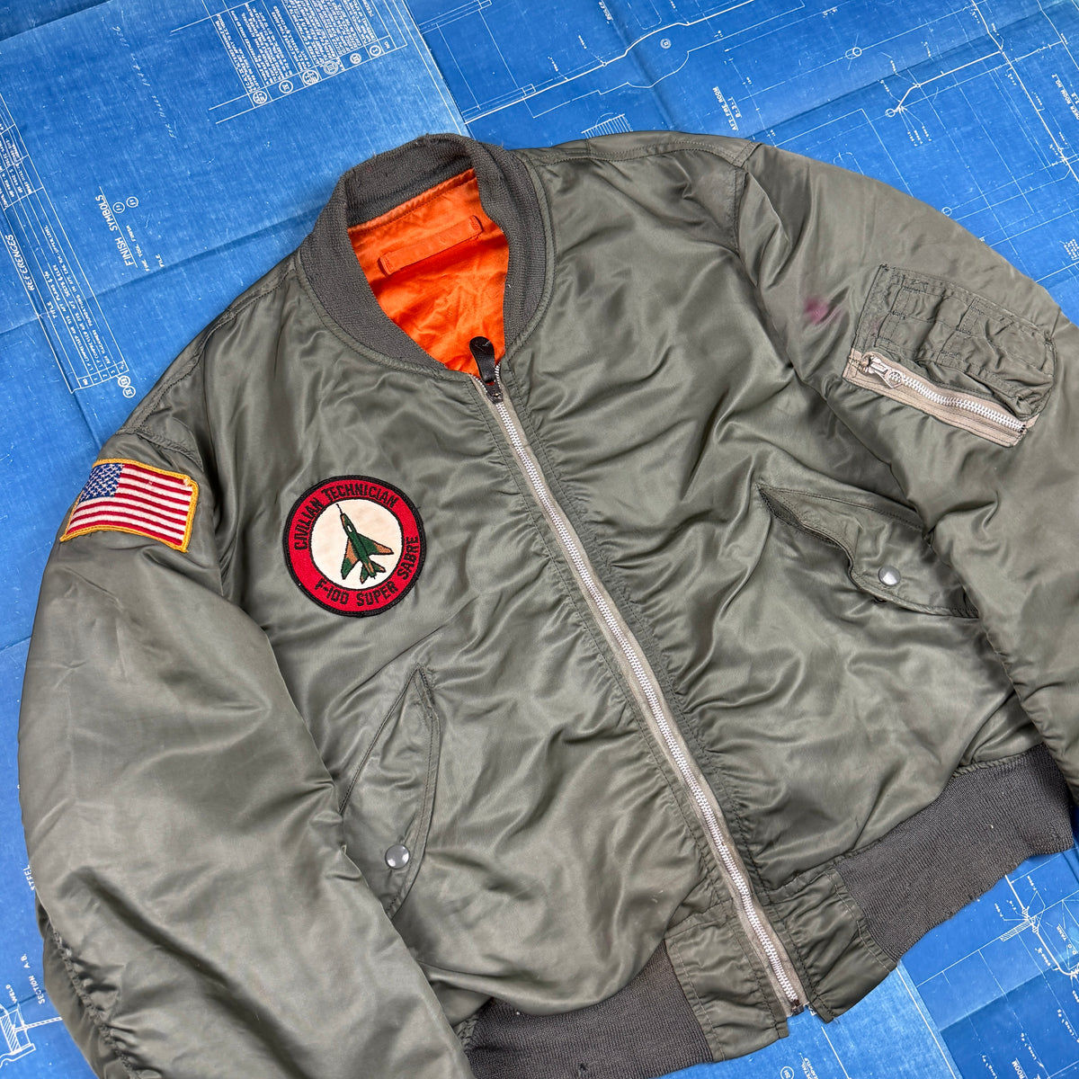 USAF 1973 L-2B Flight Jacket - Size XL