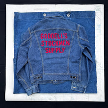 Load image into Gallery viewer, Lee 1960s 101-J Embroidered Goodell&#39;s Stockmen Supply Denim Jacket
