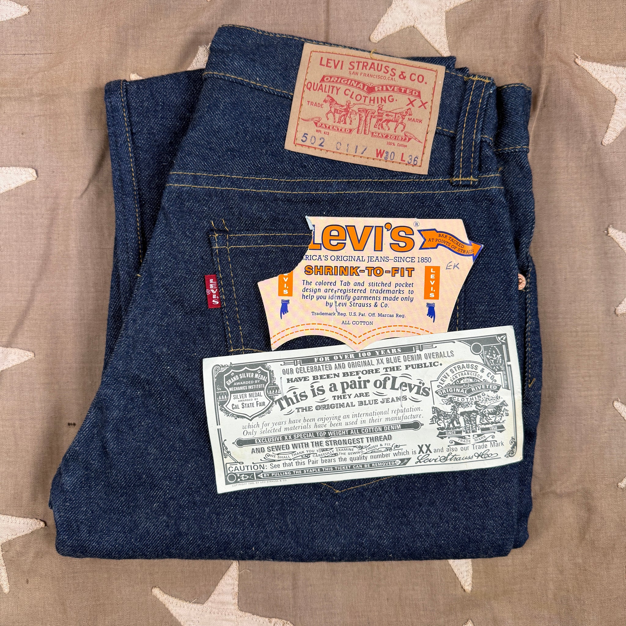 Levis 1960s Big E 502 - Deadstock – The Major's Tailor