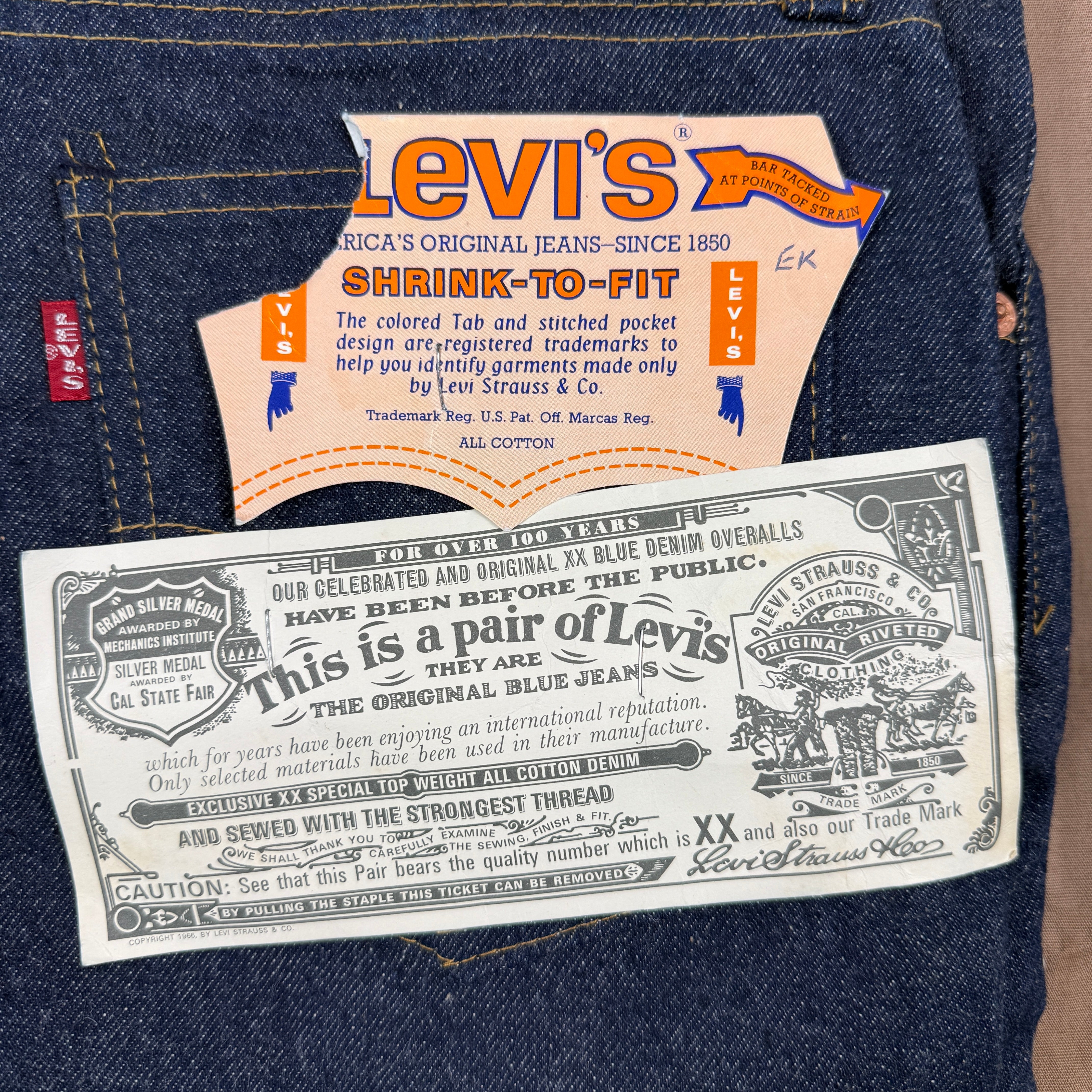 Levis 1960s Big E 502 - Deadstock