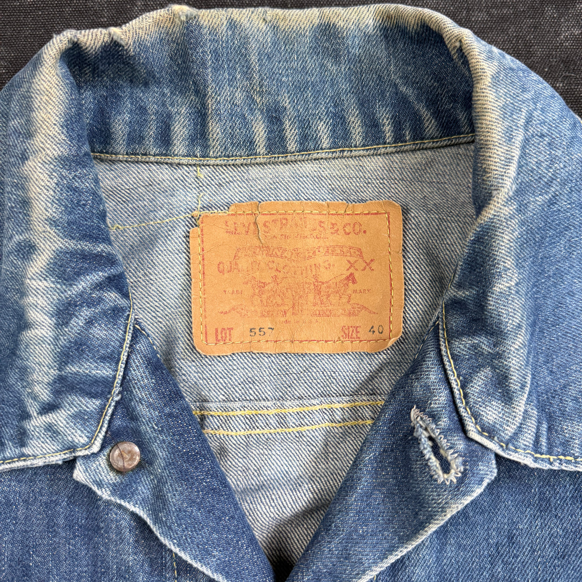 Levi's "Big E" 557 1960s Denim Jacket - Size 40
