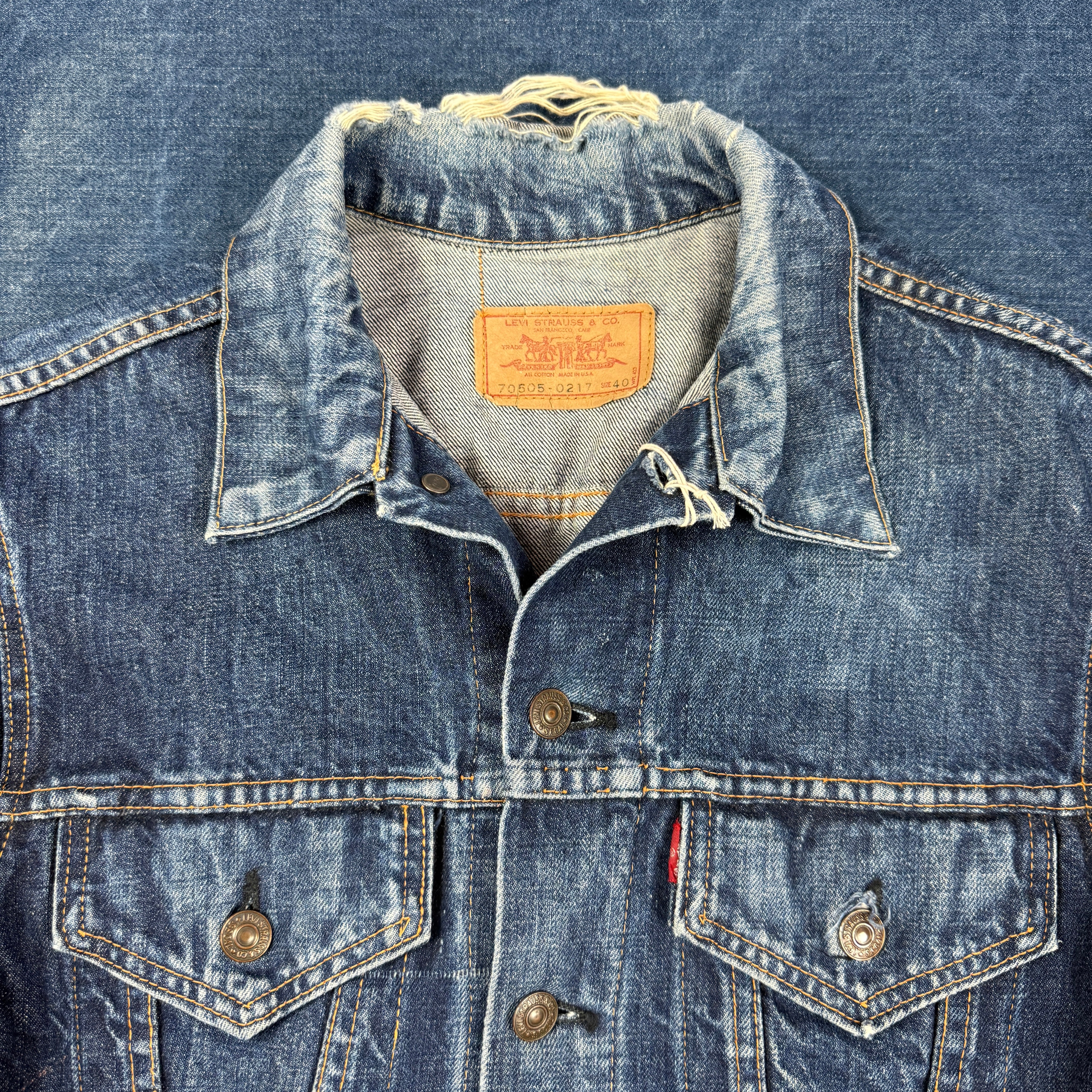 Levi's "Big E" 70505 1960s Denim Jacket - Size 40