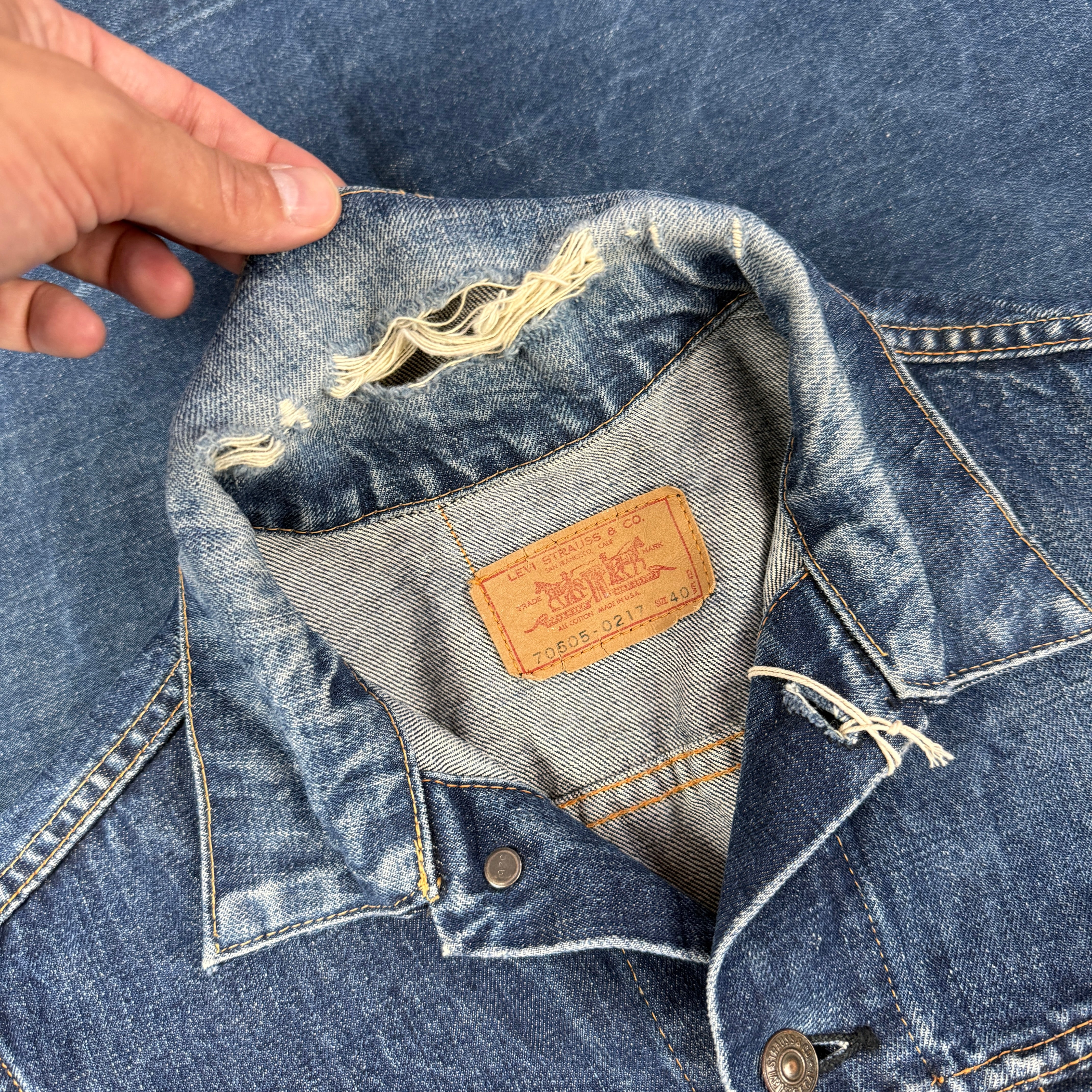 Levi's "Big E" 70505 1960s Denim Jacket - Size 40