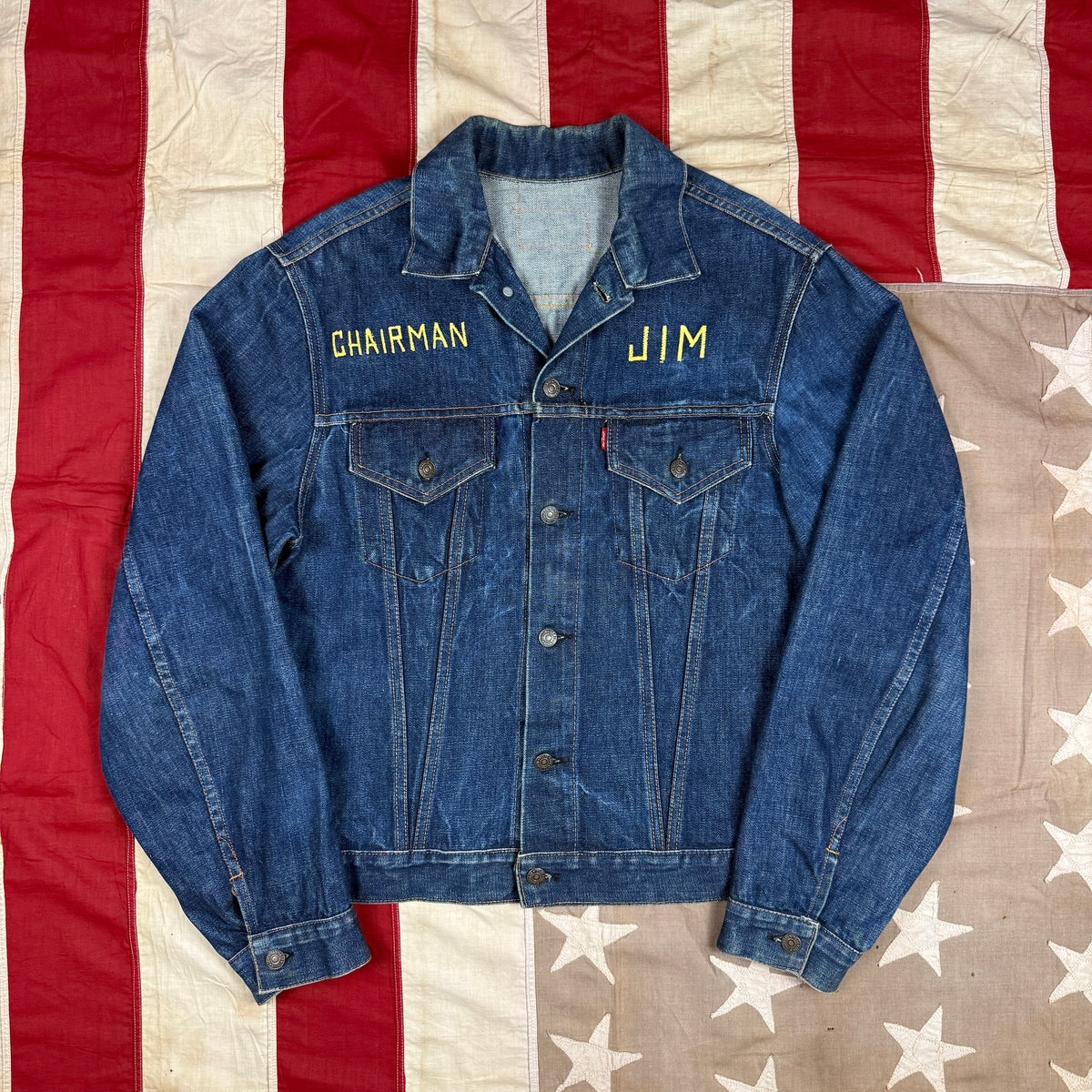 Levi's "Big E" 70505 1960s Rodeo Embroidered Denim Jacket - Size 46