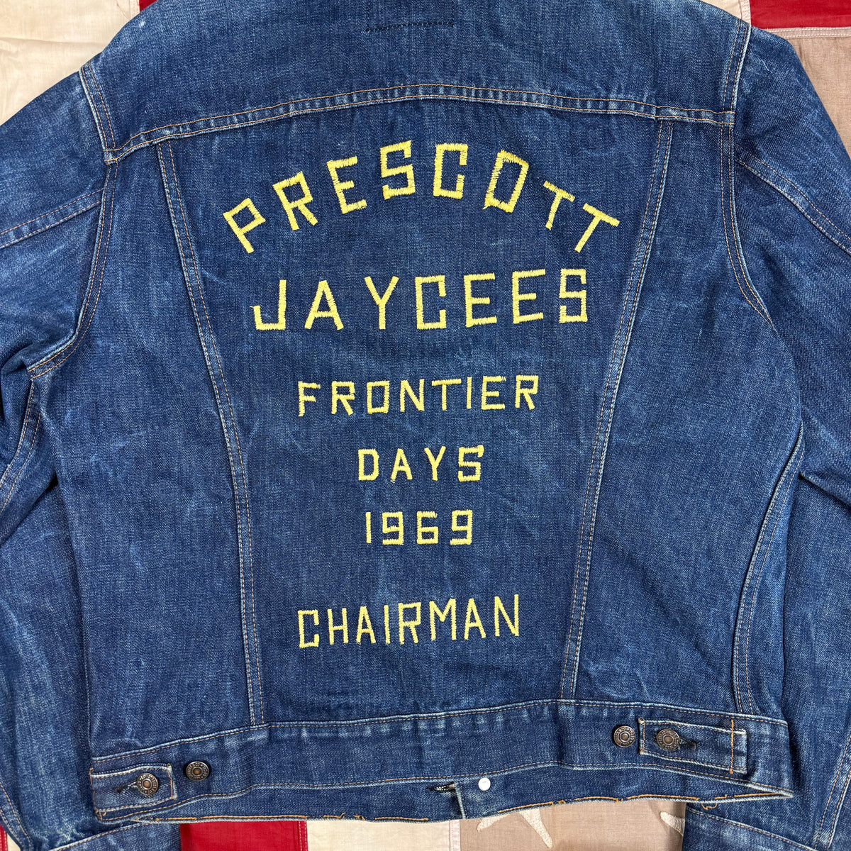 Levi's "Big E" 70505 1960s Rodeo Embroidered Denim Jacket - Size 46