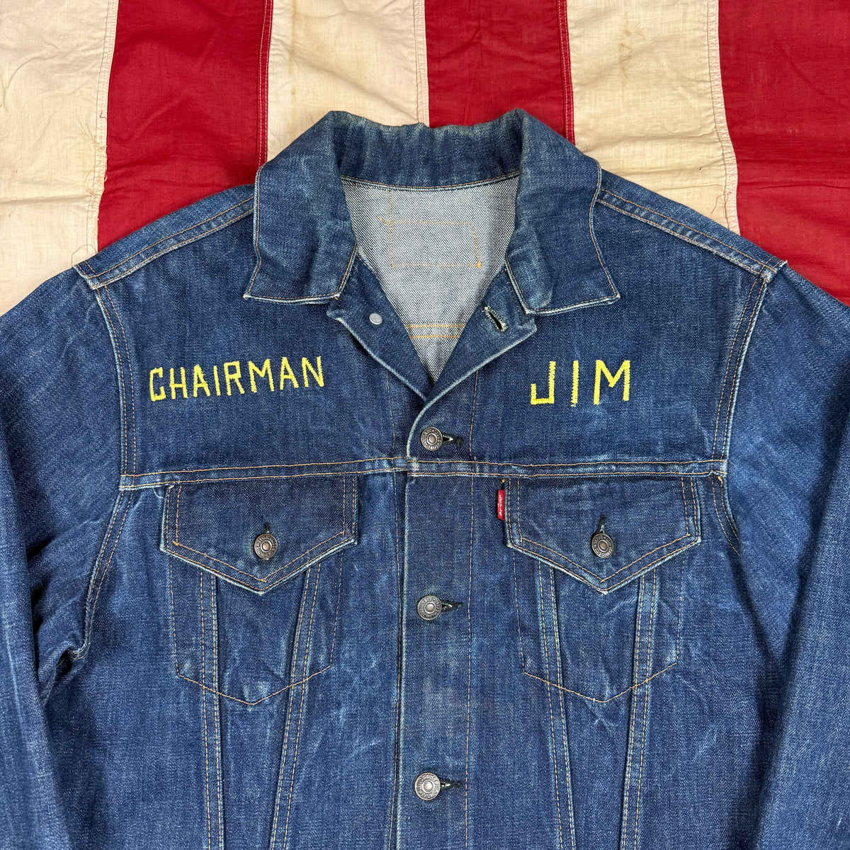 Levi's "Big E" 70505 1960s Rodeo Embroidered Denim Jacket - Size 46