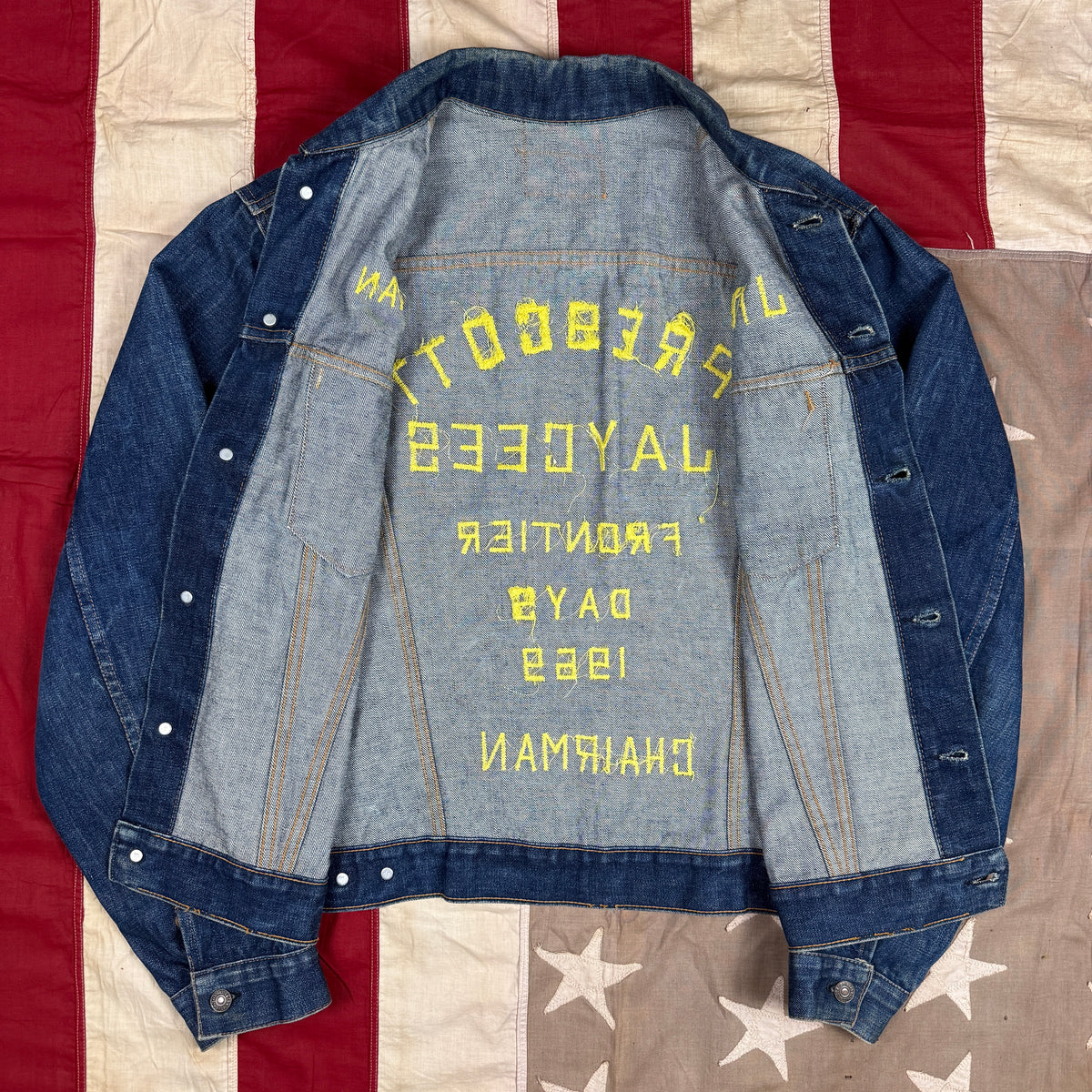 Levi's "Big E" 70505 1960s Rodeo Embroidered Denim Jacket - Size 46