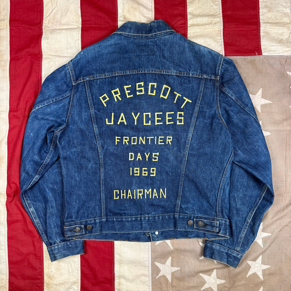 Levi's "Big E" 70505 1960s Rodeo Embroidered Denim Jacket - Size 46