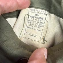 Load image into Gallery viewer, US Army M-1943 Field Jacket 'Spec-C' - Mint Condition/Deadstock
