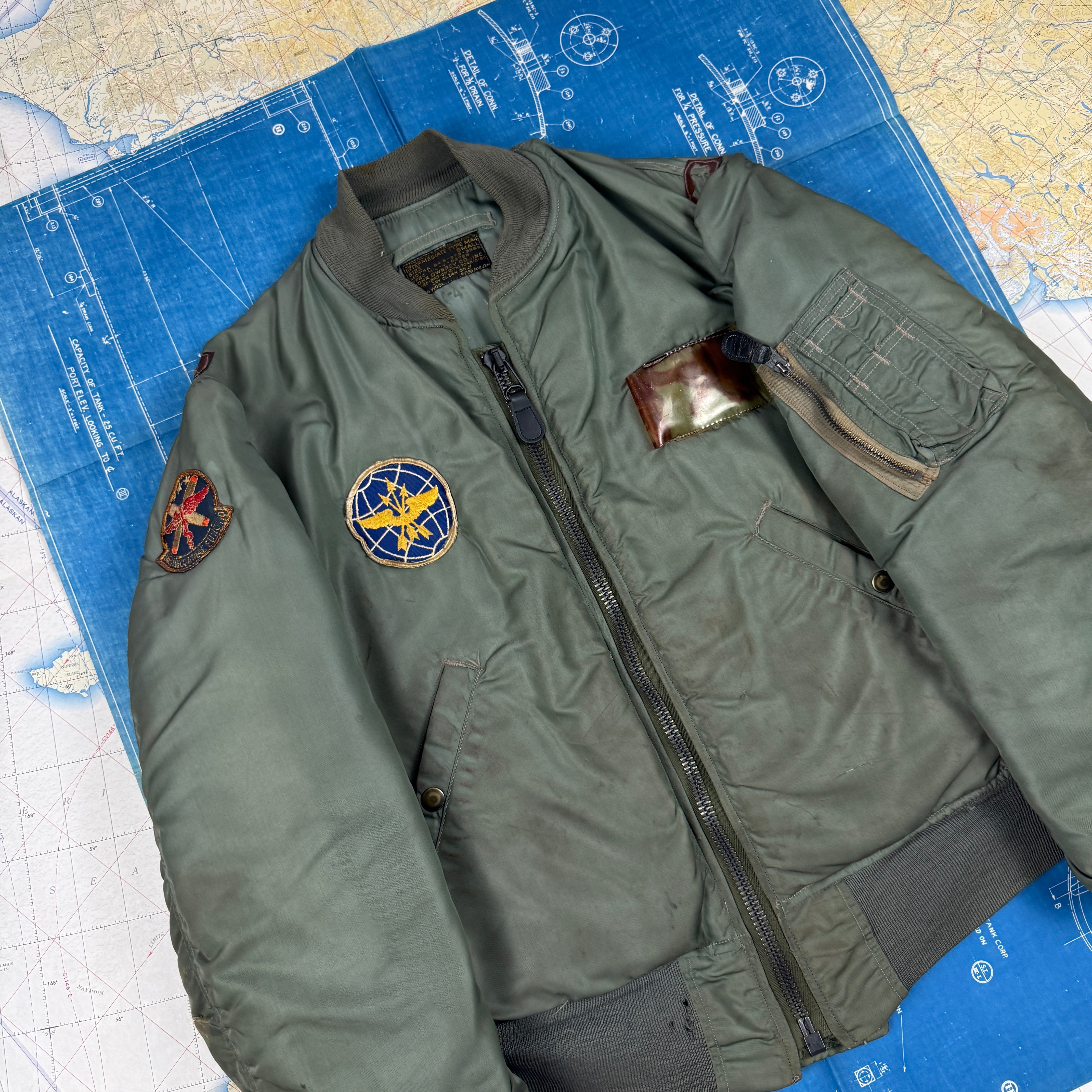 US Air Force 1960 MA-1 Flight Jacket Patched