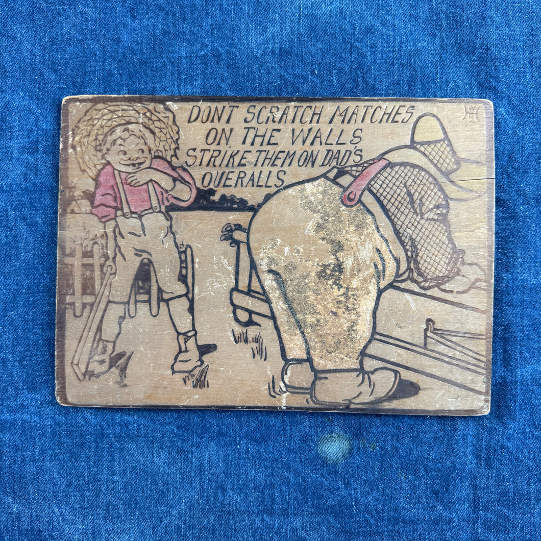 1920s/30s Overalls Match Strike Panel