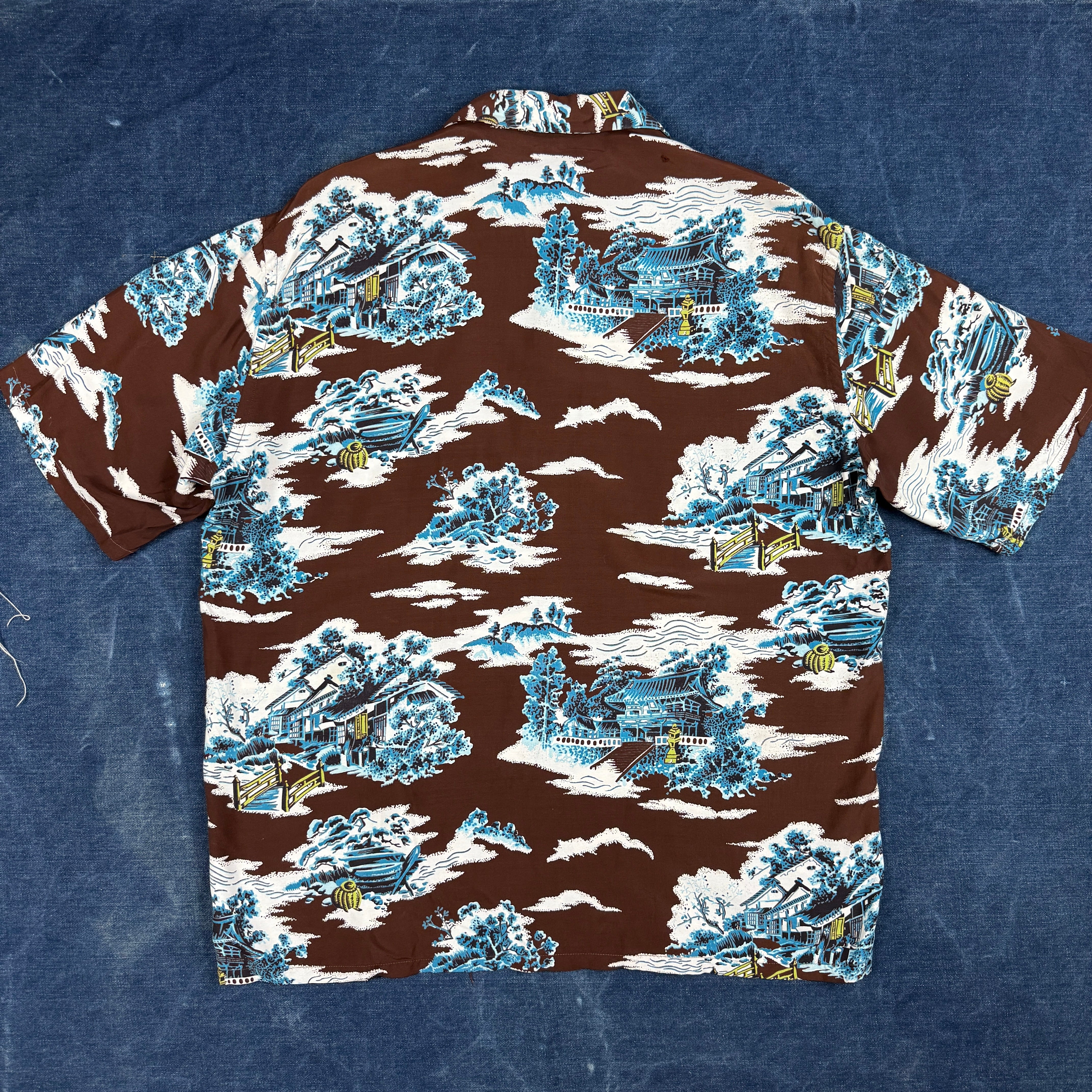 McGregor 1950s Hawaiian Pagoda Aloha Shirt