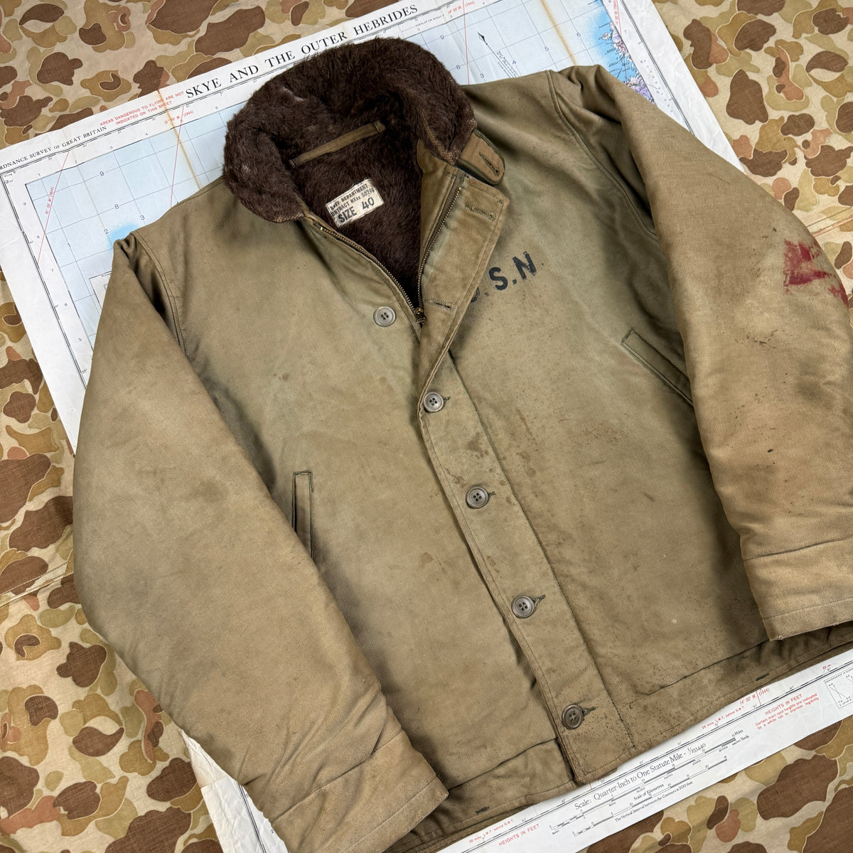 US Navy 1944 N1 Deck Jacket First Pattern