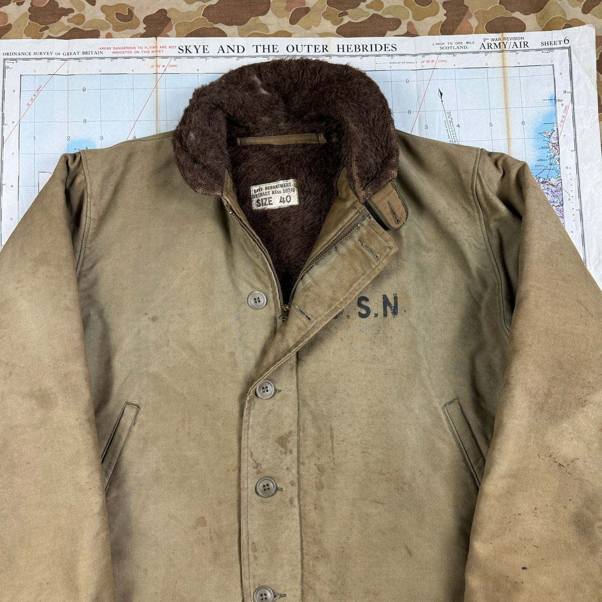US Navy 1944 N1 Deck Jacket First Pattern