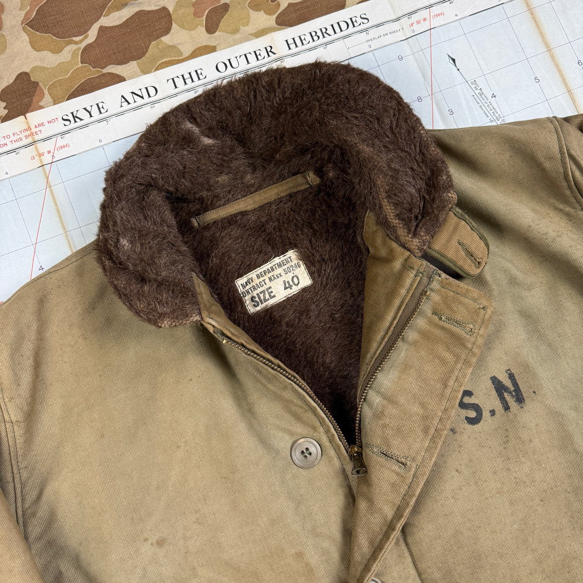 US Navy 1944 N1 Deck Jacket First Pattern