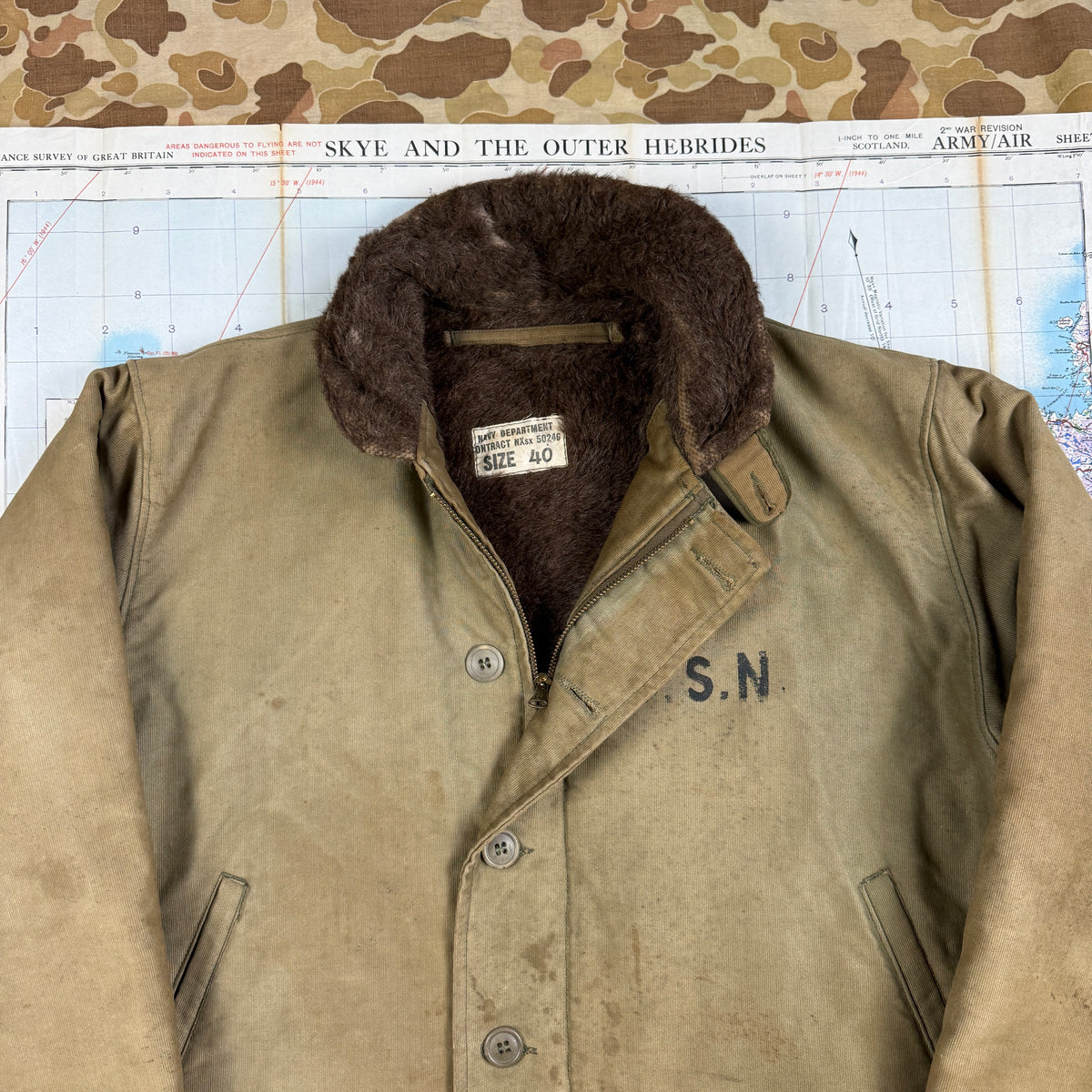 US Navy 1944 N1 Deck Jacket First Pattern