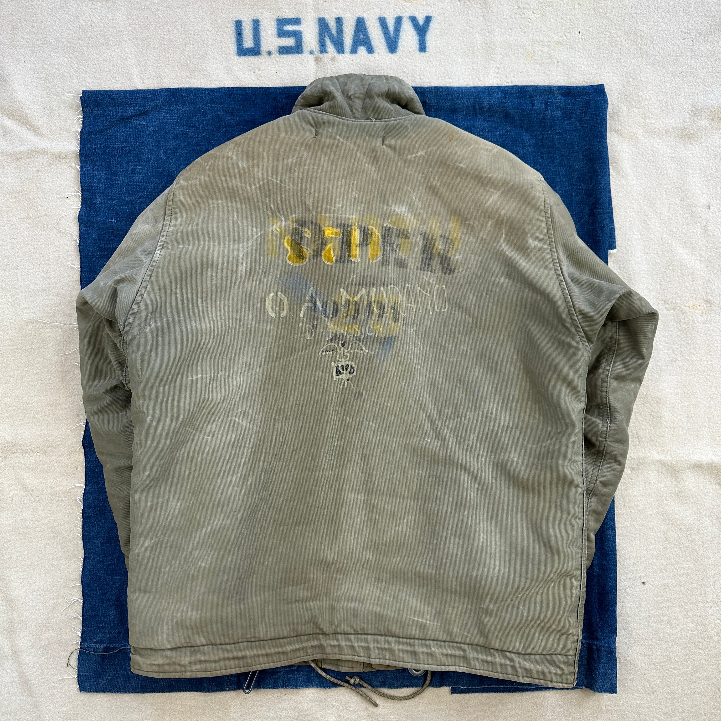 US Navy 1943 N1 Deck Jacket First Pattern Named & with Stencials