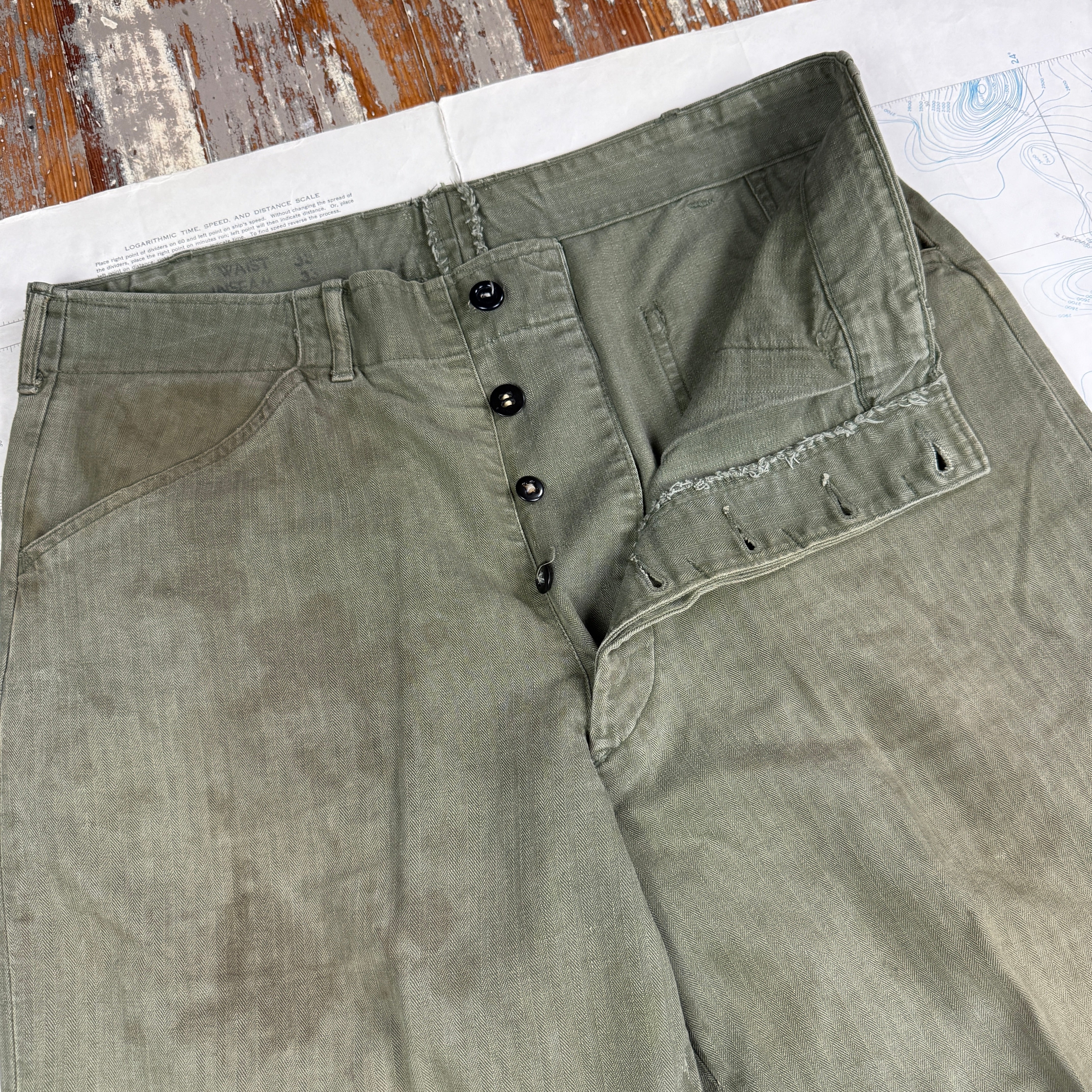 US Navy WW2 N3 Utility Pants - Size 34