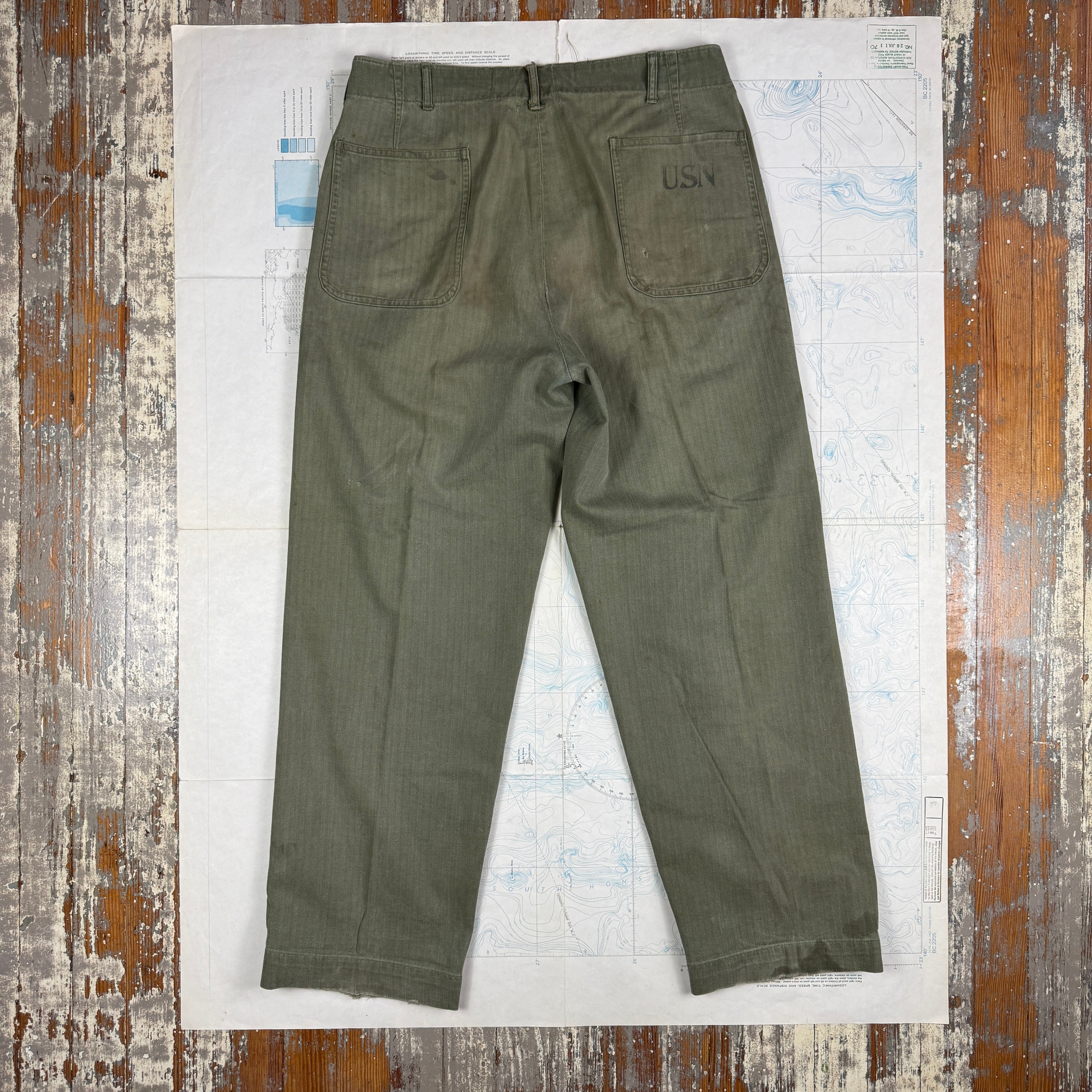 US Navy WW2 N3 Utility Pants - Size 34