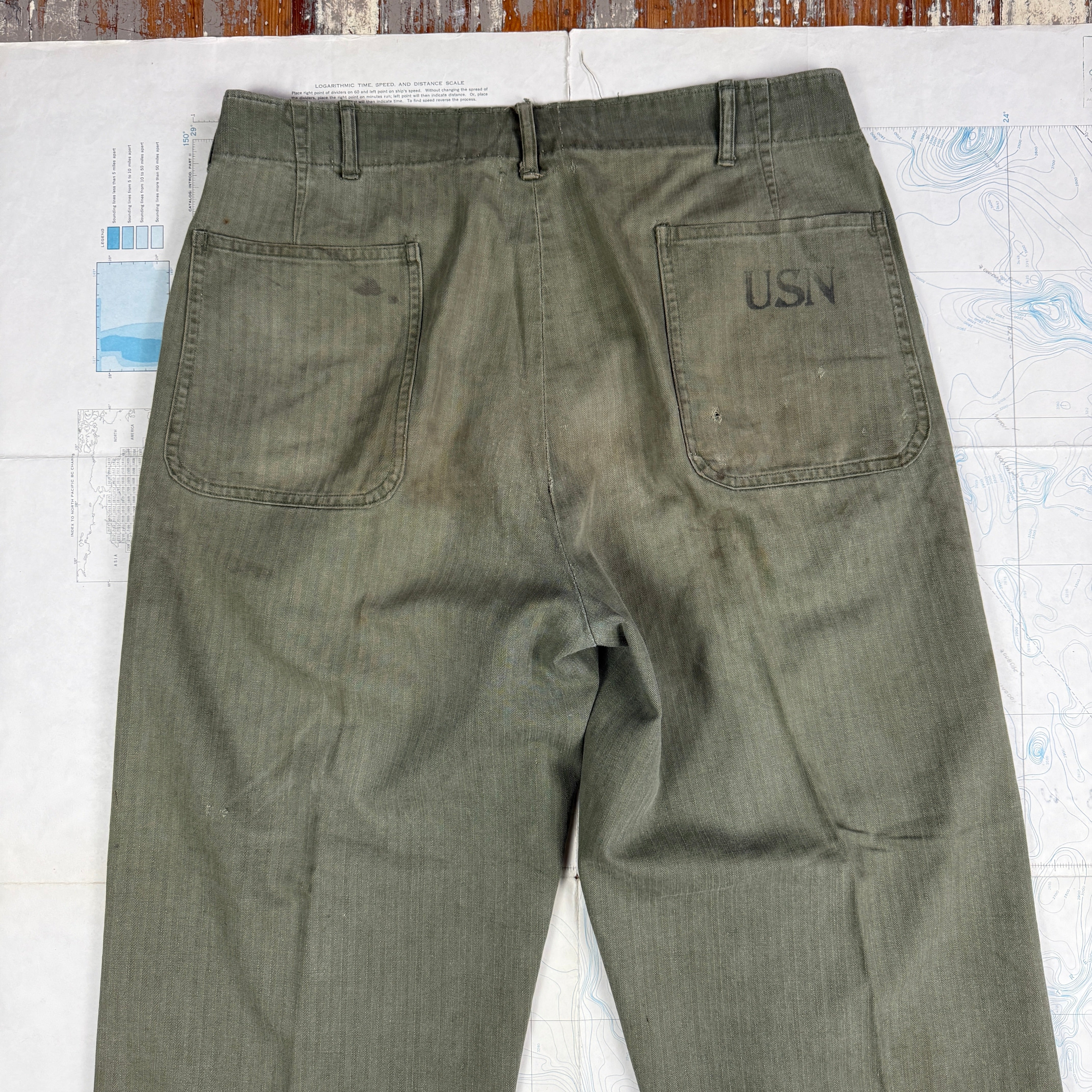 US Navy WW2 N3 Utility Pants - Size 34