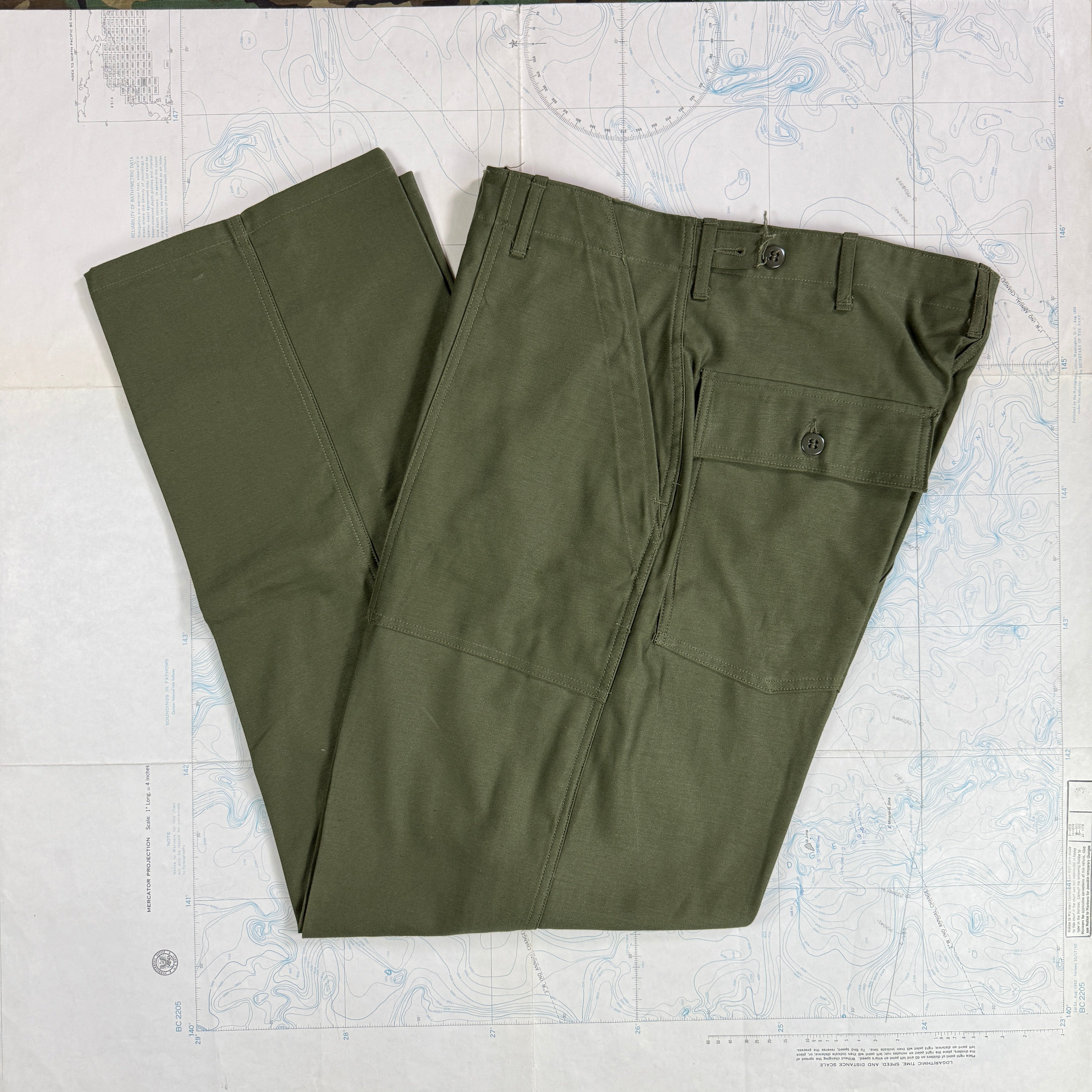 US Army 1960 First Pattern OG107 Pants - Deadstock - Size Large!
