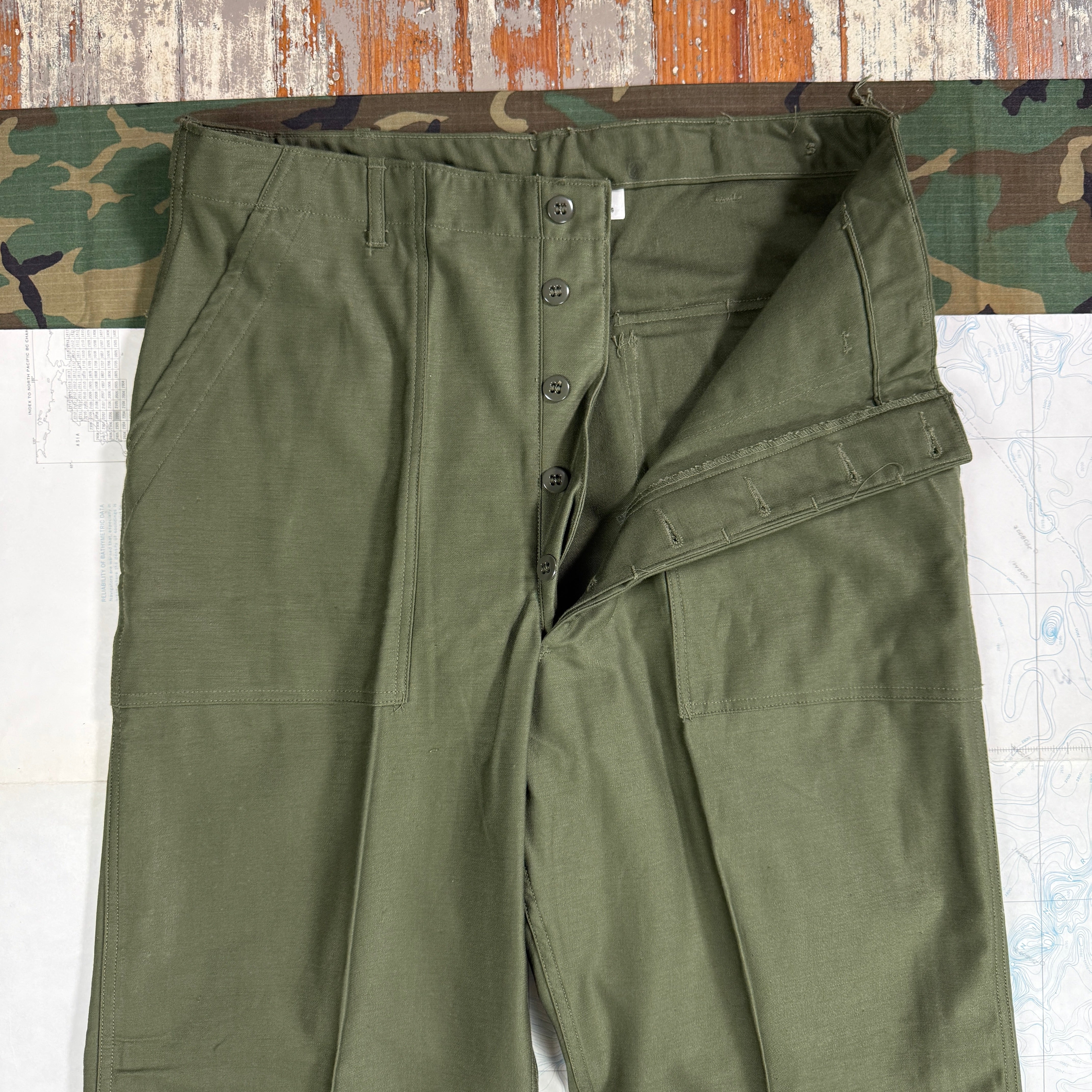 US Army 1960 First Pattern OG107 Pants - Deadstock - Size Large!