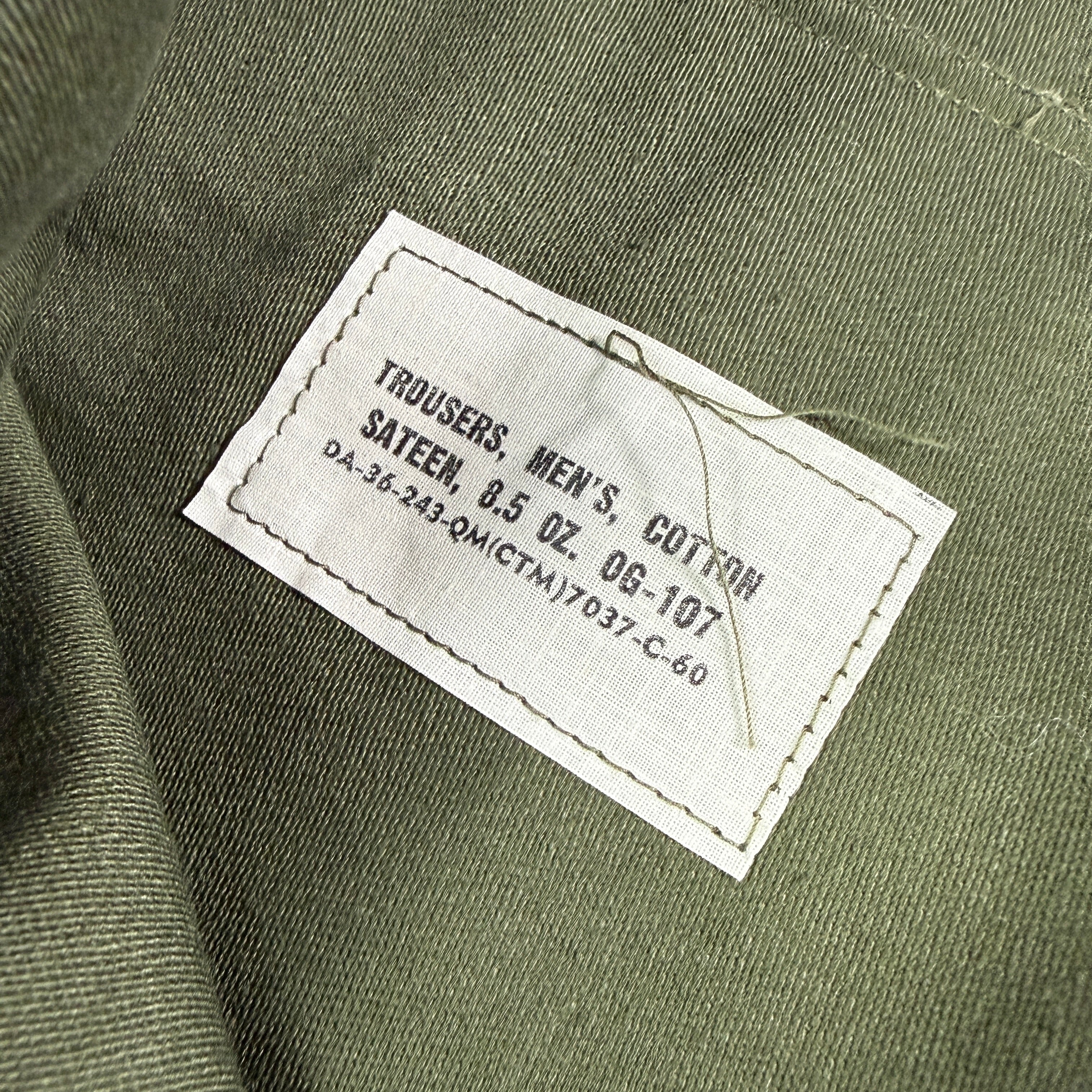 US Army 1960 First Pattern OG107 Pants - Deadstock - Size Large!