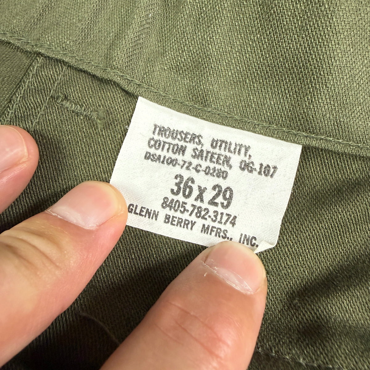US Army Vietnam 1972 OG107 Pants - Deadstock - Size 35