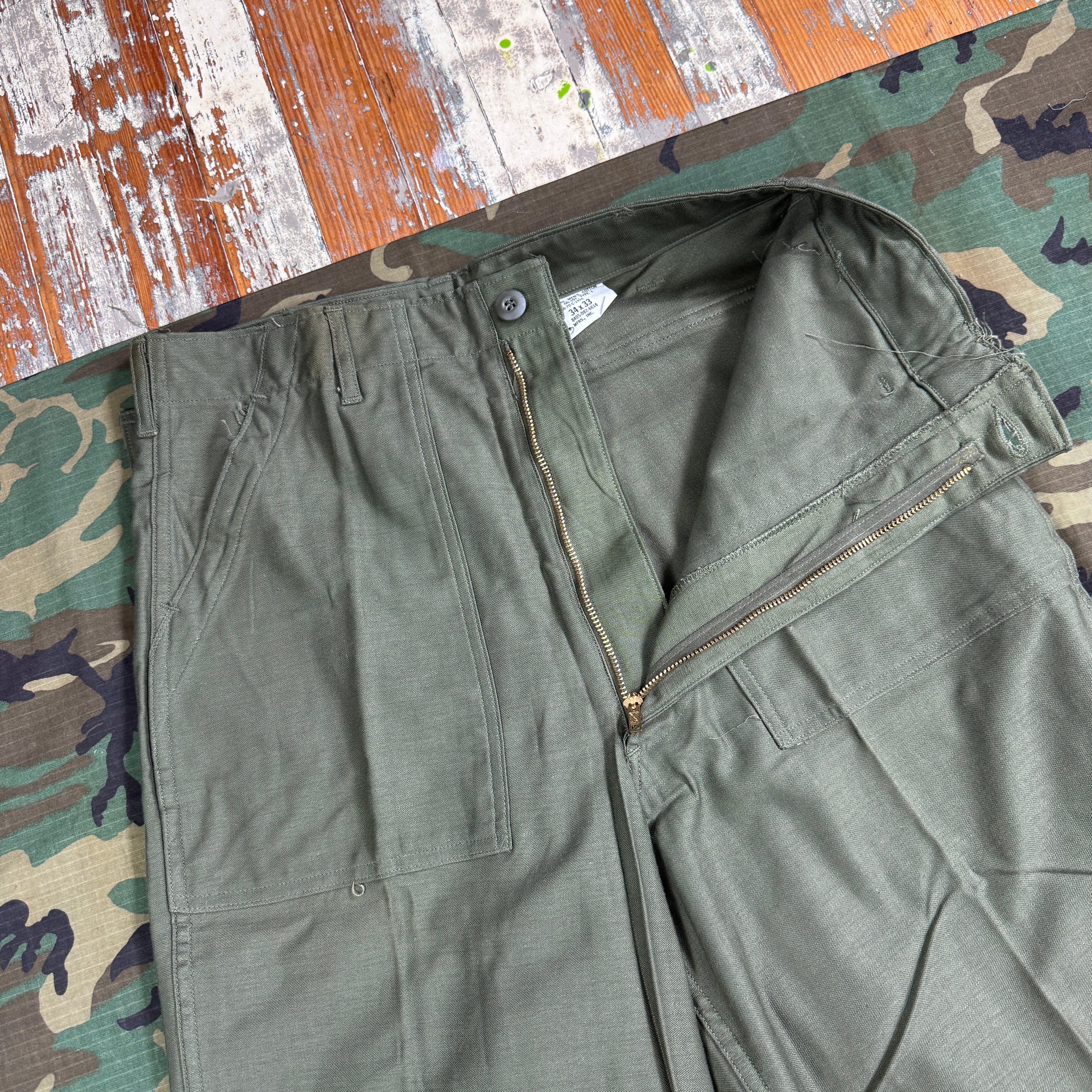 US Army Vietnam 1970 OG107 Pants - Deadstock - Size 33