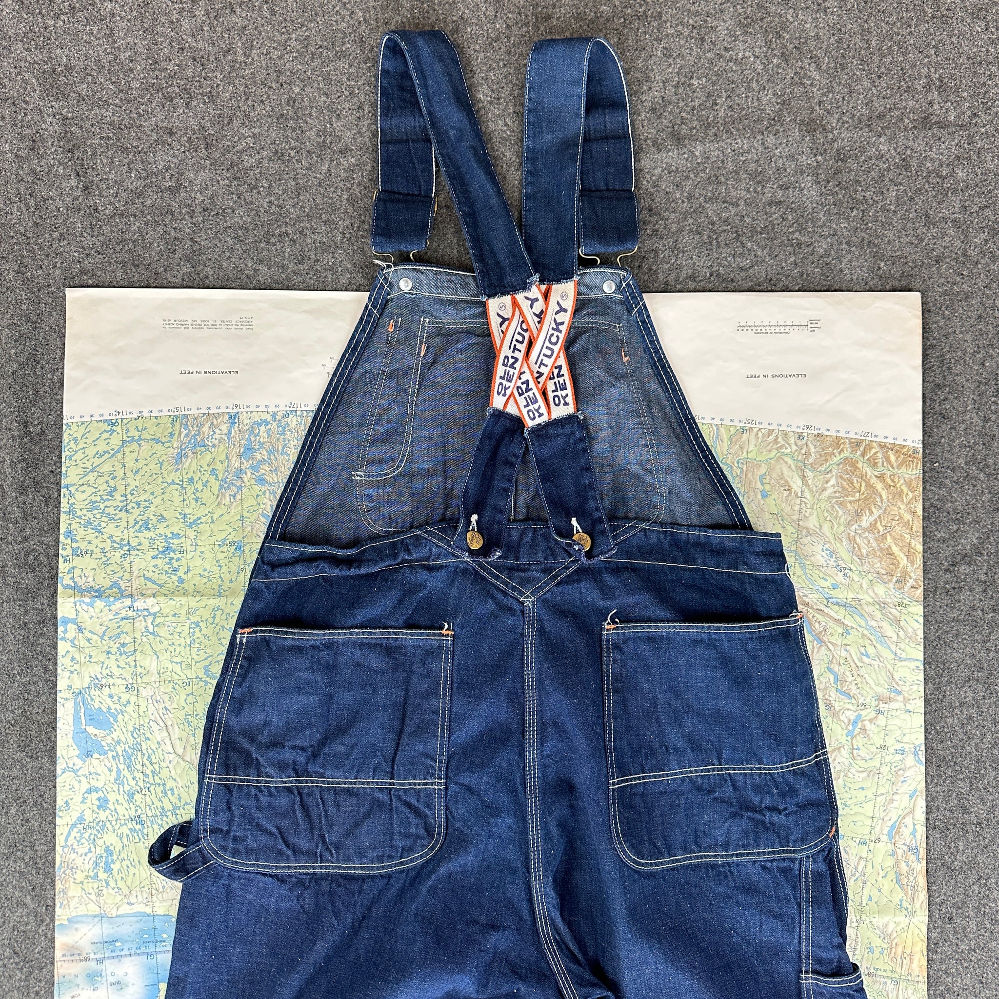 Rare Vintage 1950’s Old Kentucky well offers made sanforized denim overalls