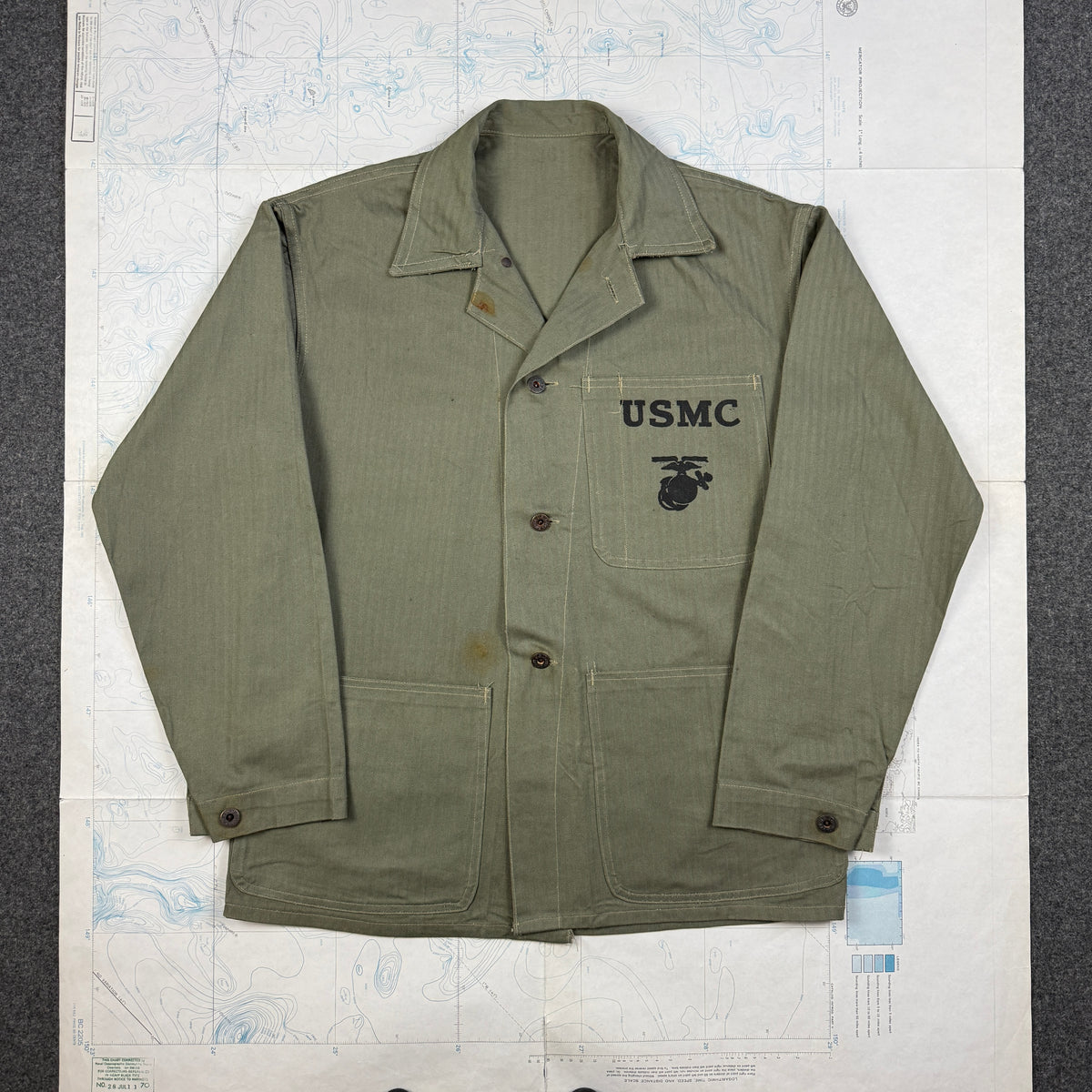 USMC P41 HBT Fatigue Shirt - Mint Condition
