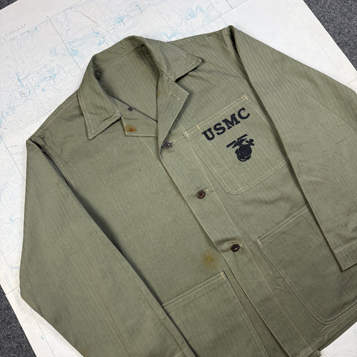 USMC P41 HBT Fatigue Shirt - Mint Condition