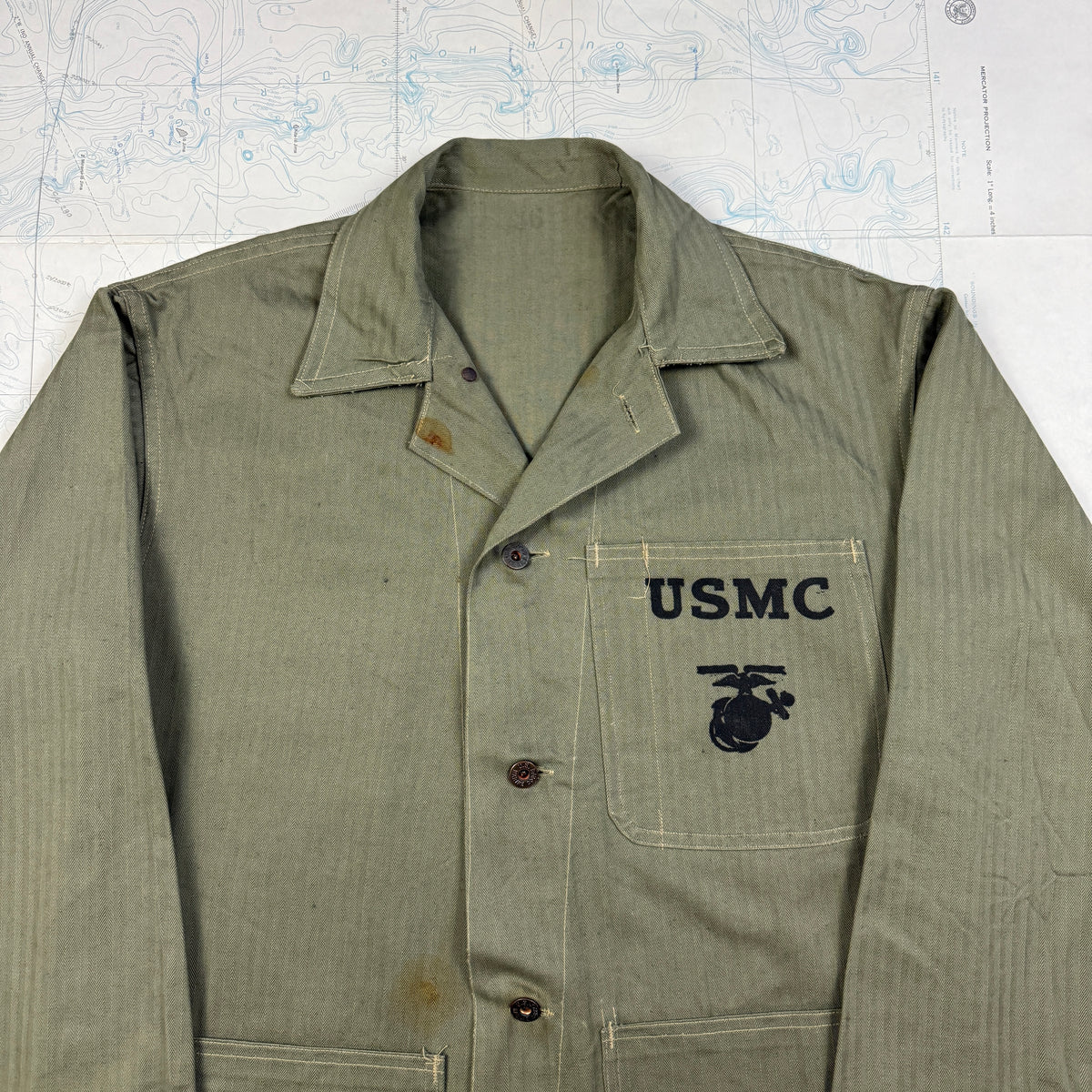 USMC P41 HBT Fatigue Shirt - Mint Condition
